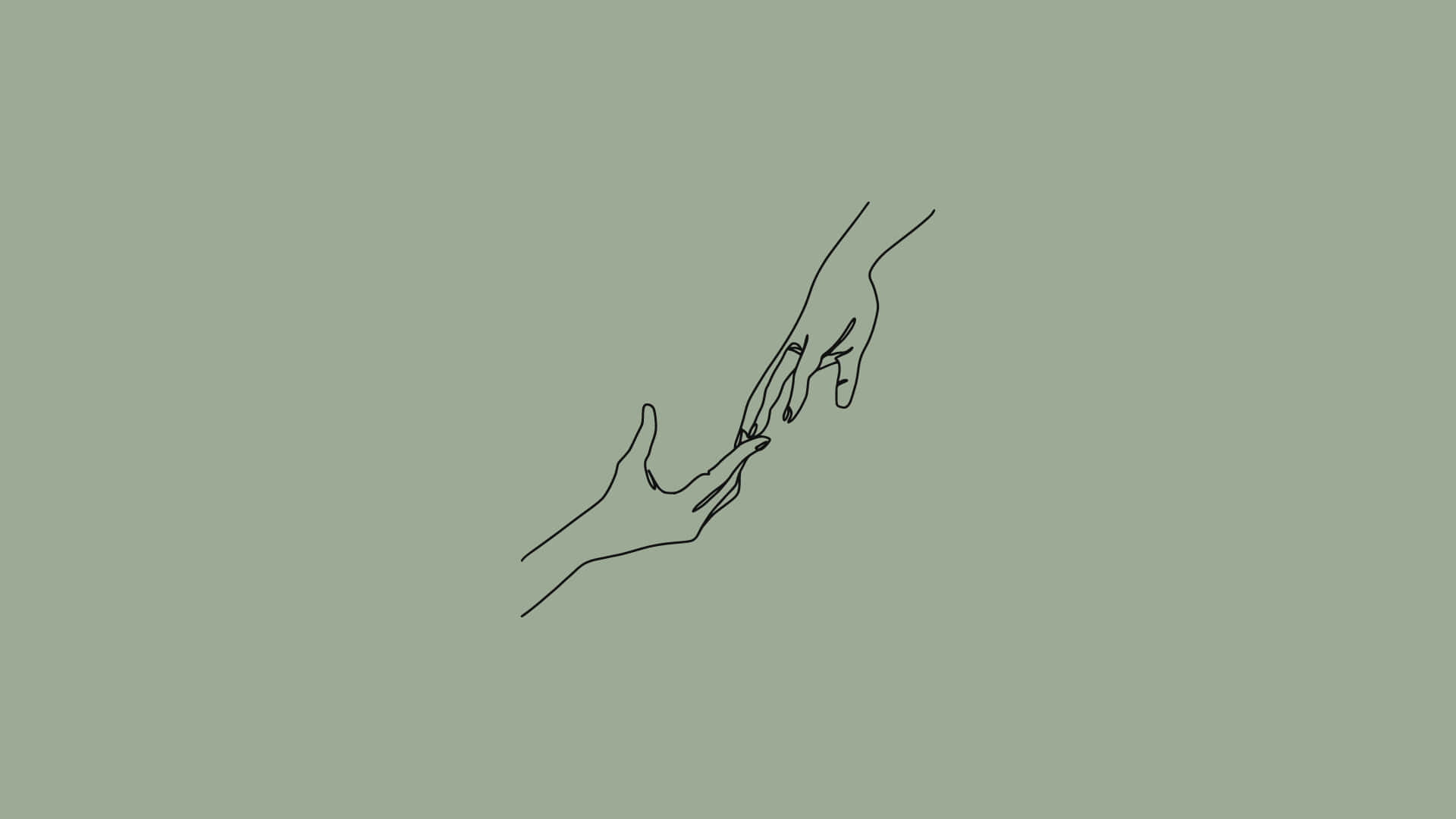 sage green, laptop, two hands, Full HD Desktop Wallpaper