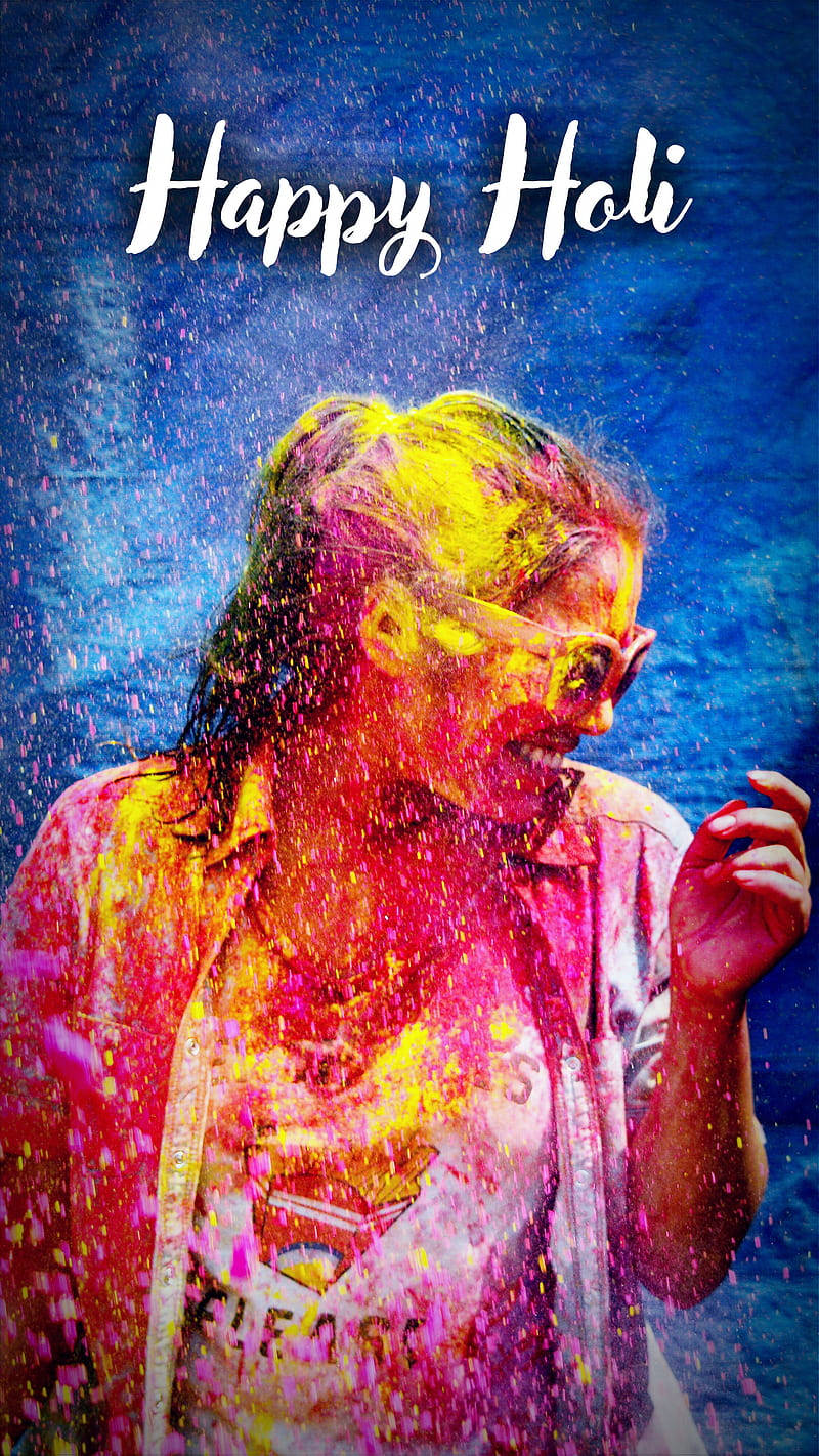 Holi, vibrant Holi colors, powder explodes, HD Phone Wallpaper