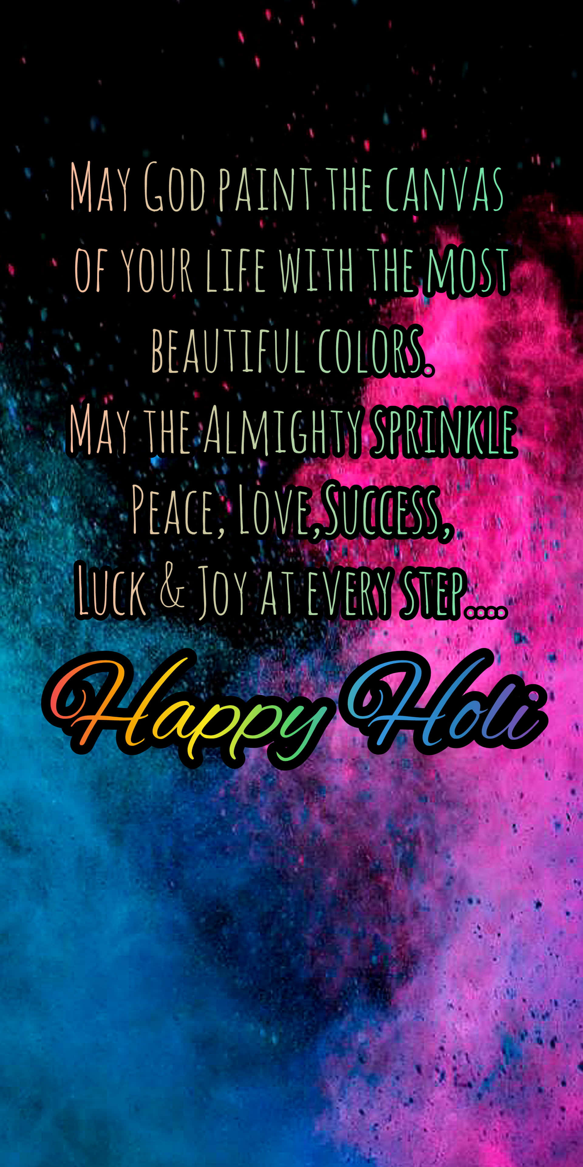 Holi, pink, blue, 4K Phone Wallpaper
