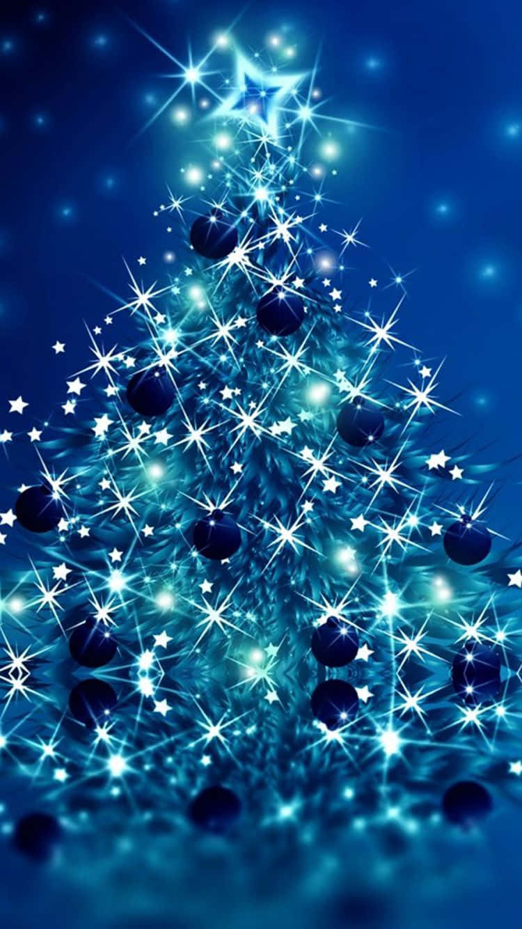 iPhone, Christmas tree, sparkling stars, HD Phone Wallpaper