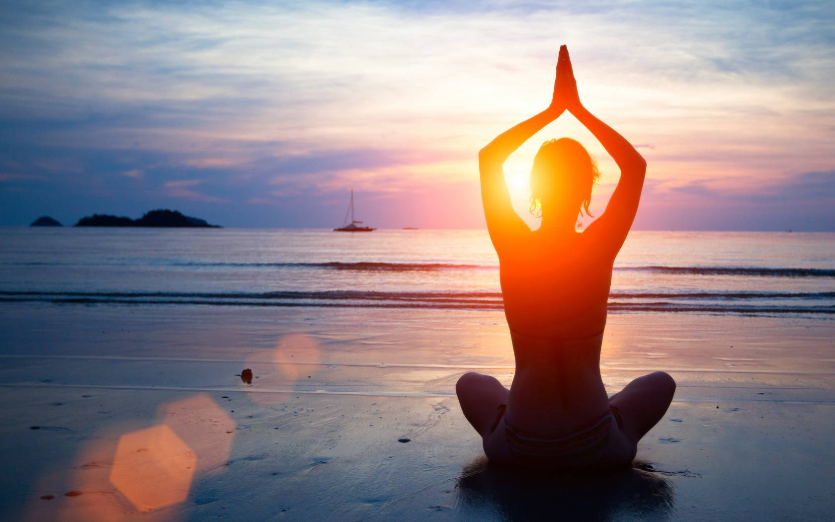 Holistic, beach, sunset, HD Desktop Wallpaper