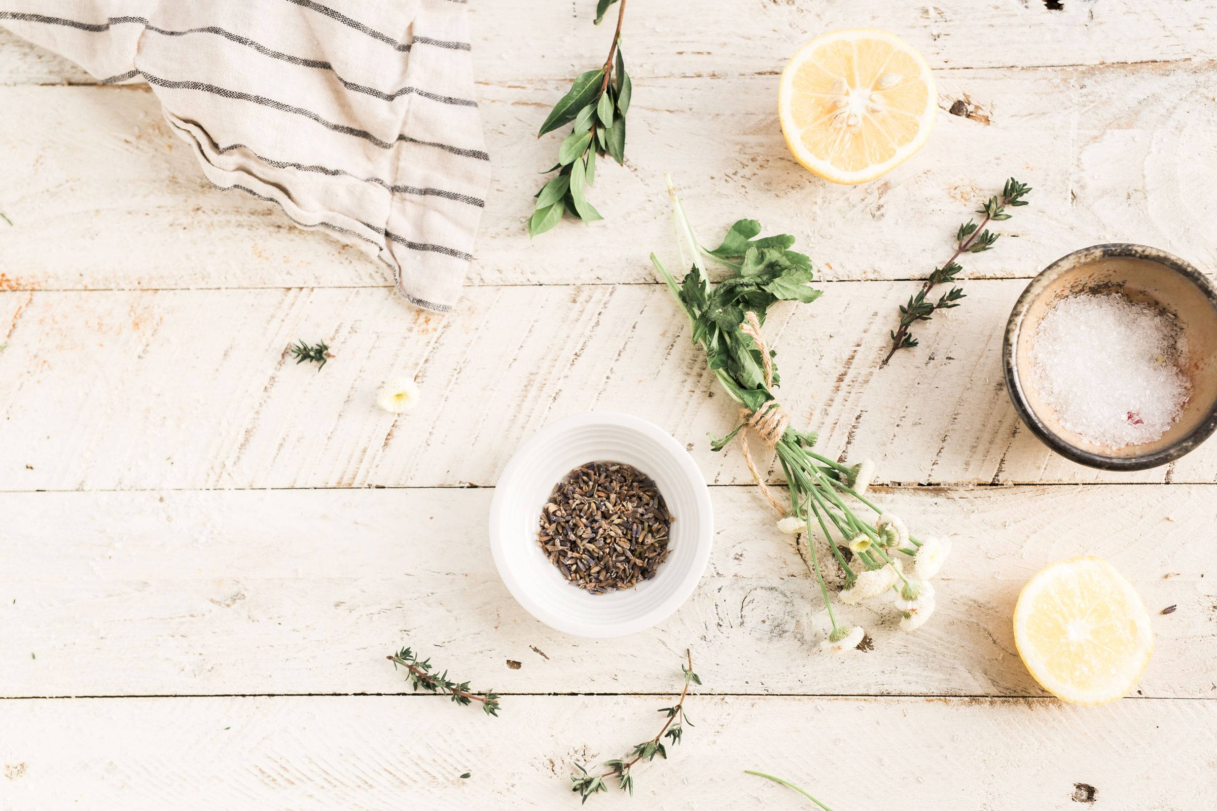 holistic herbal healing, fresh herbs, lemons, Full HD Desktop Wallpaper