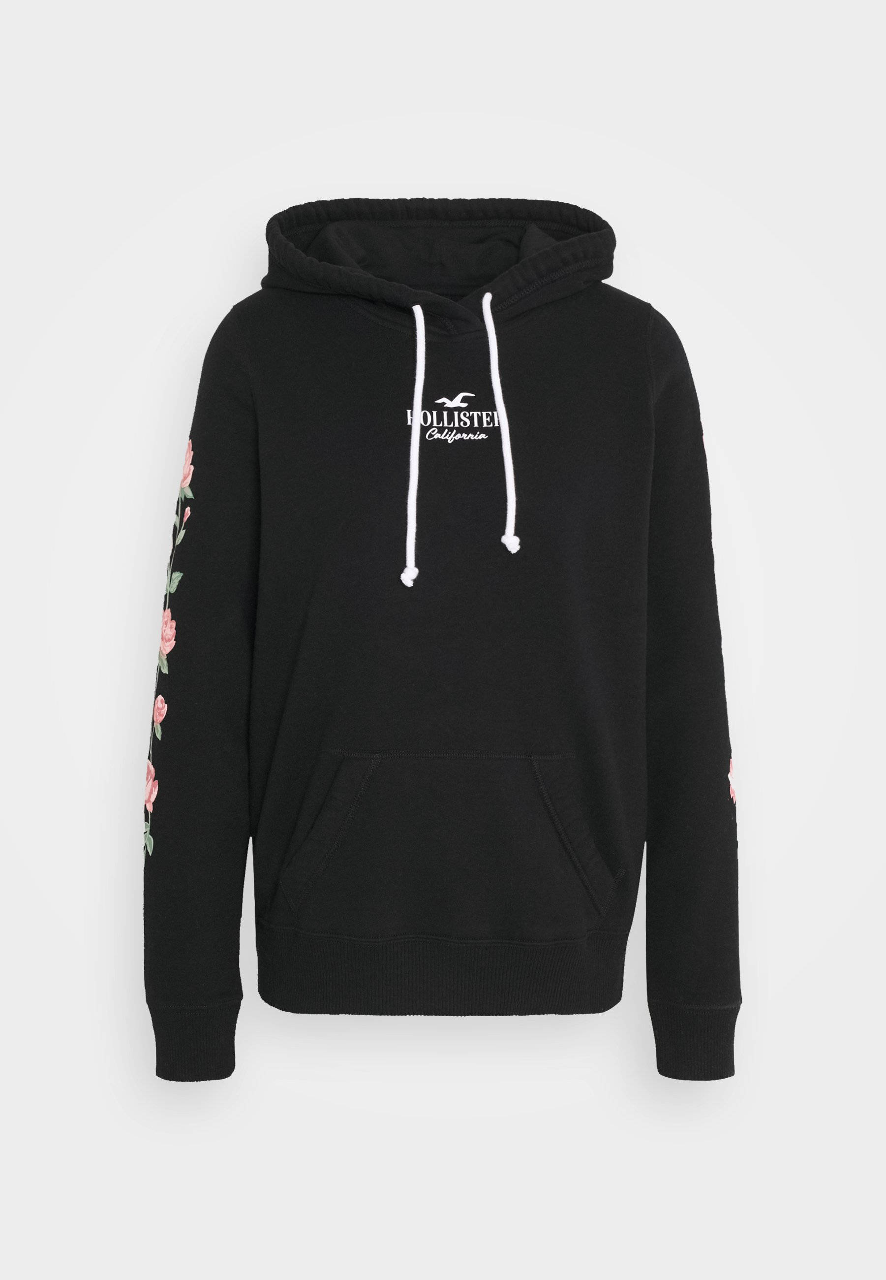 Hollister, black, white drawstrings, 2K Phone Wallpaper