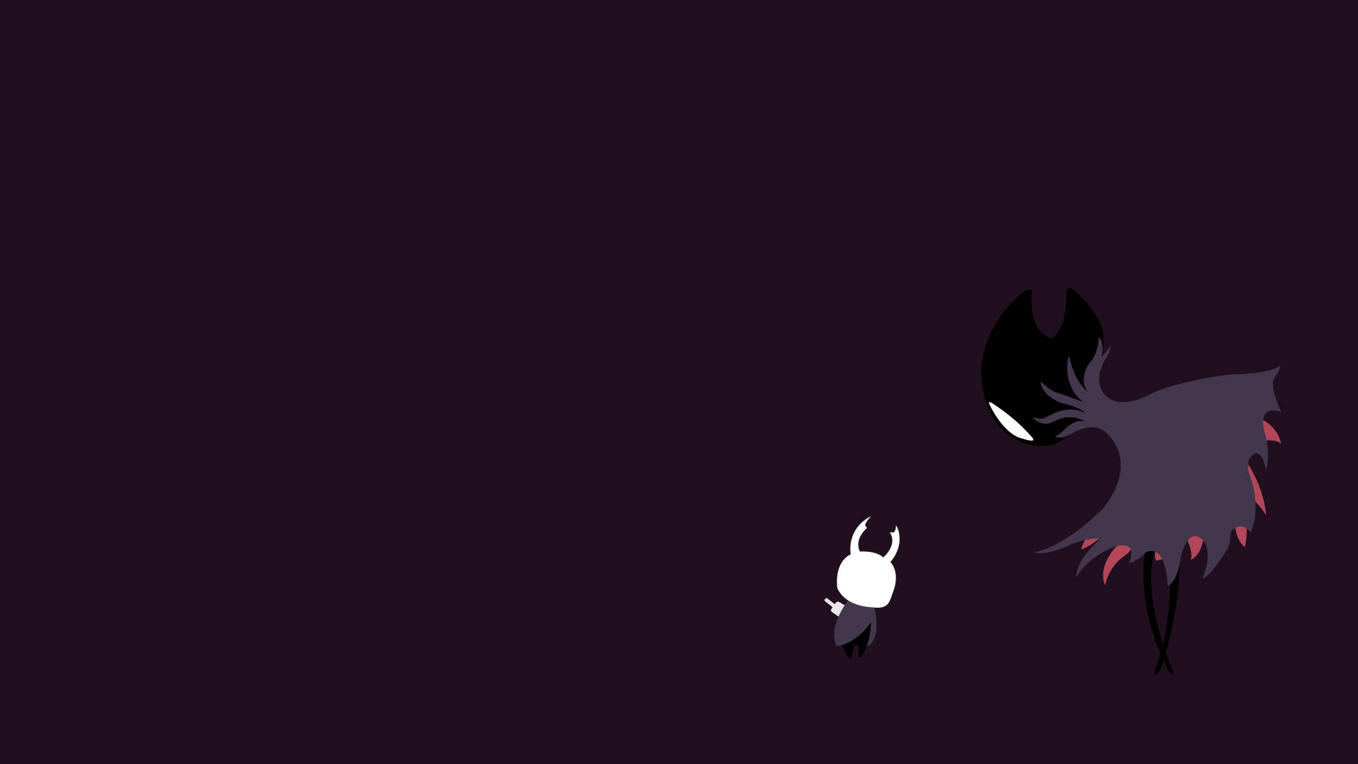 Hollow Knight, white character, shadowy creature, Full HD Desktop Wallpaper