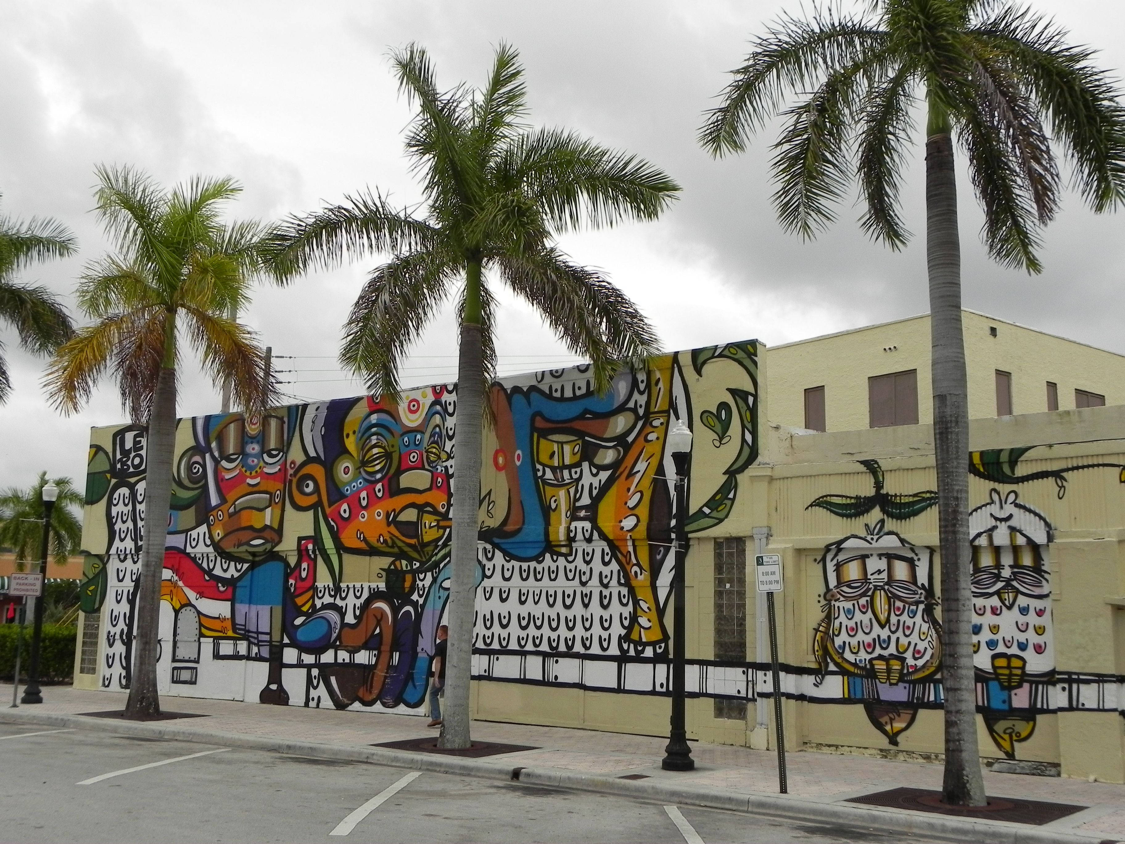 Hollywood Street, graffiti, street art murals, 2K Desktop Wallpaper