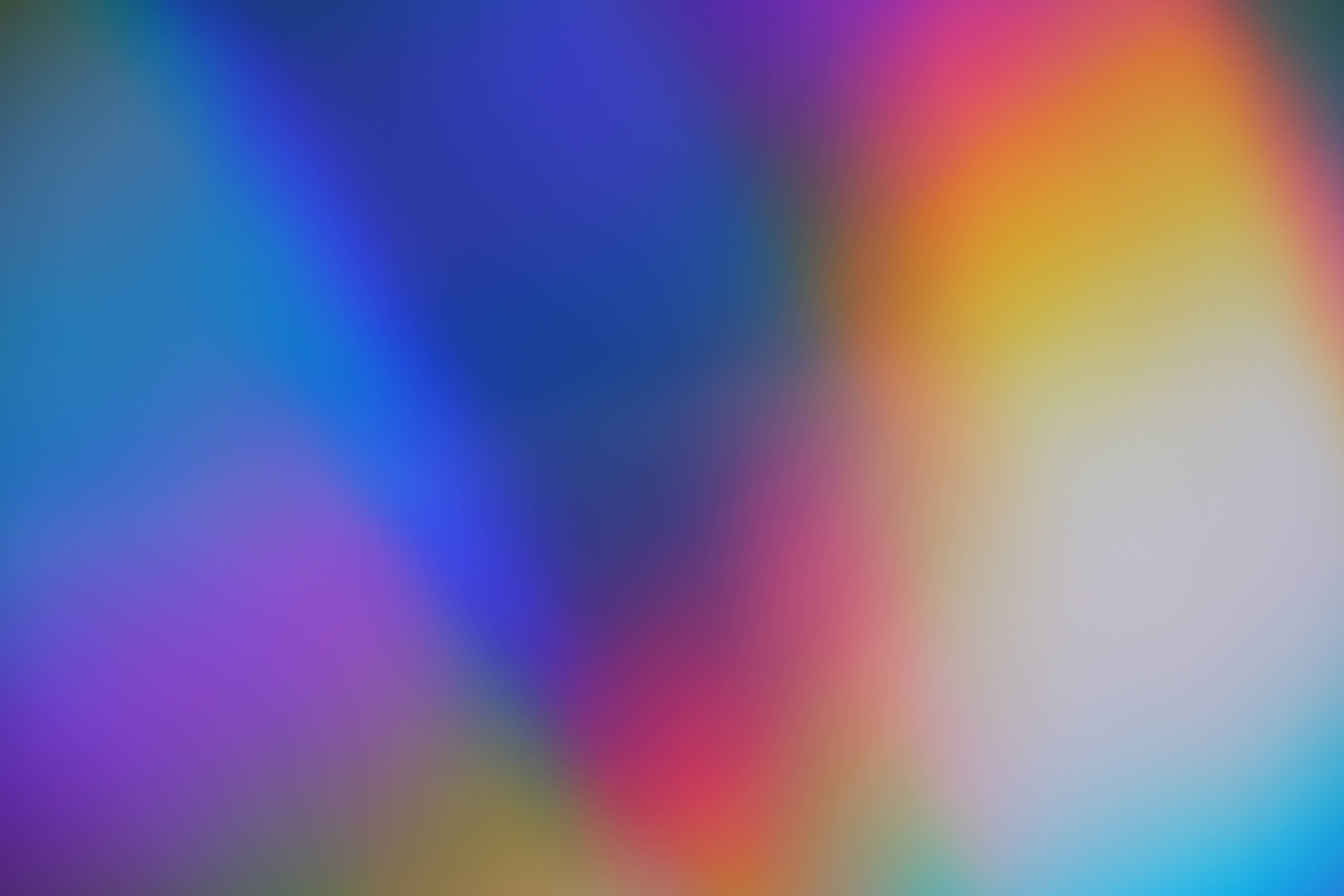 blurry holographic art, vivid blues, purples, 5K Desktop Wallpaper