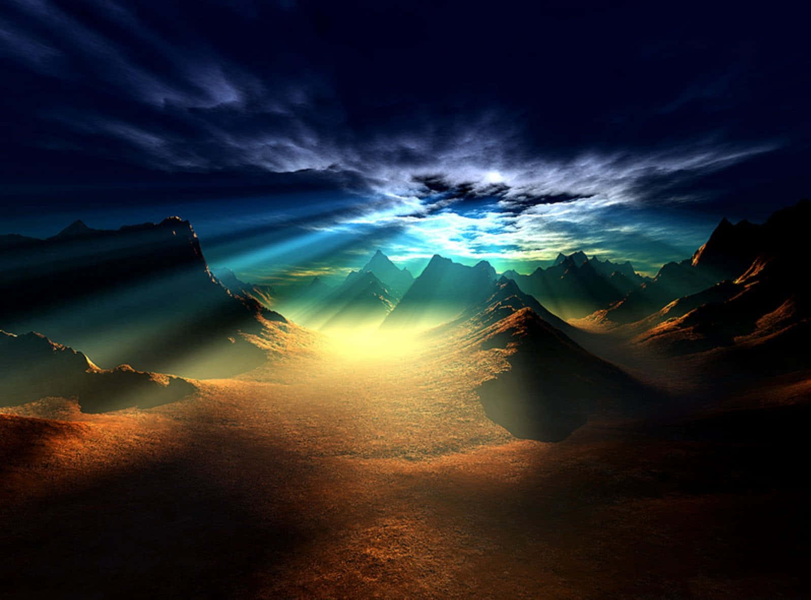 Holy Land, mountain peaks, stormy sky, HD Desktop Wallpaper