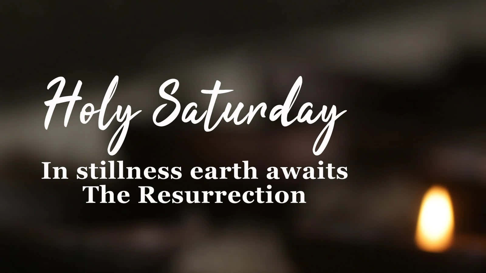 Holy Saturday, candle, dark blurred background, HD Desktop Wallpaper