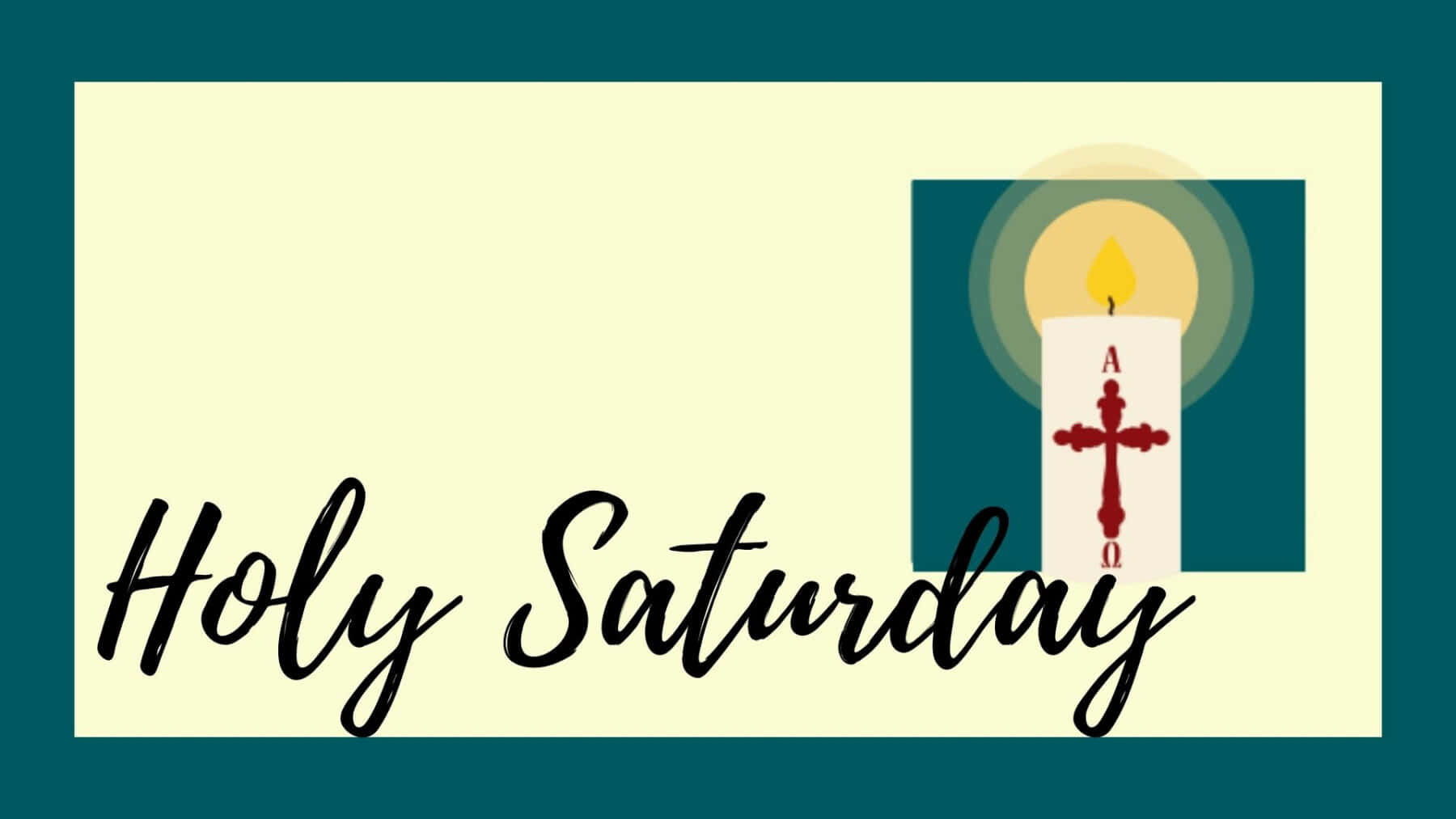 Holy Saturday, Alpha and Omega symbols, cross, HD Desktop Wallpaper