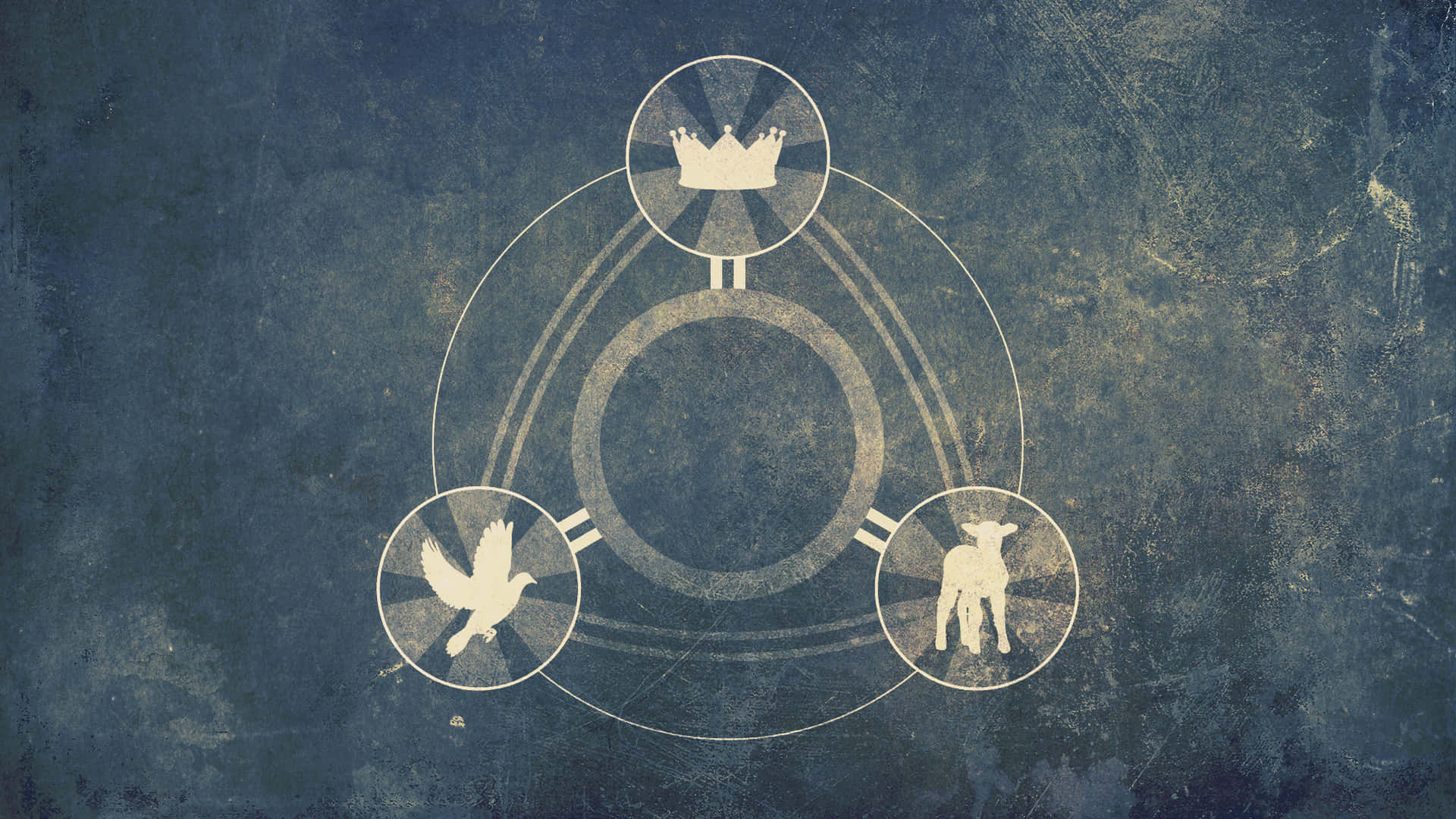 Holy Trinity, white icons, crown dove lamb, Full HD Desktop Wallpaper