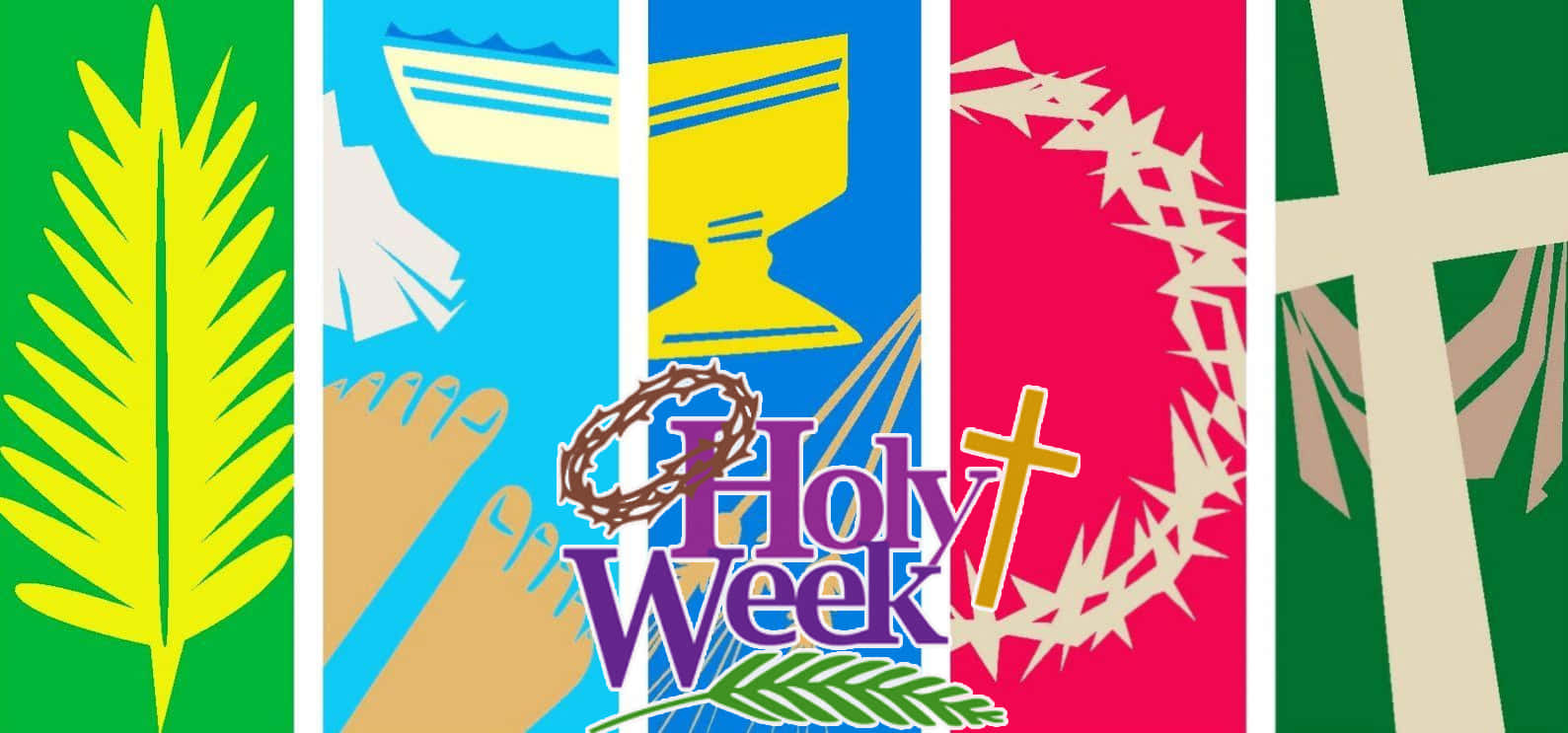 Holy Week, palm fronds, chalice, HD Desktop Wallpaper