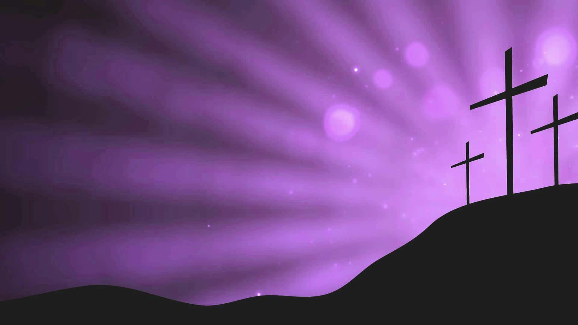 Holy Week, silhouetted crosses, hill, Full HD Desktop Wallpaper