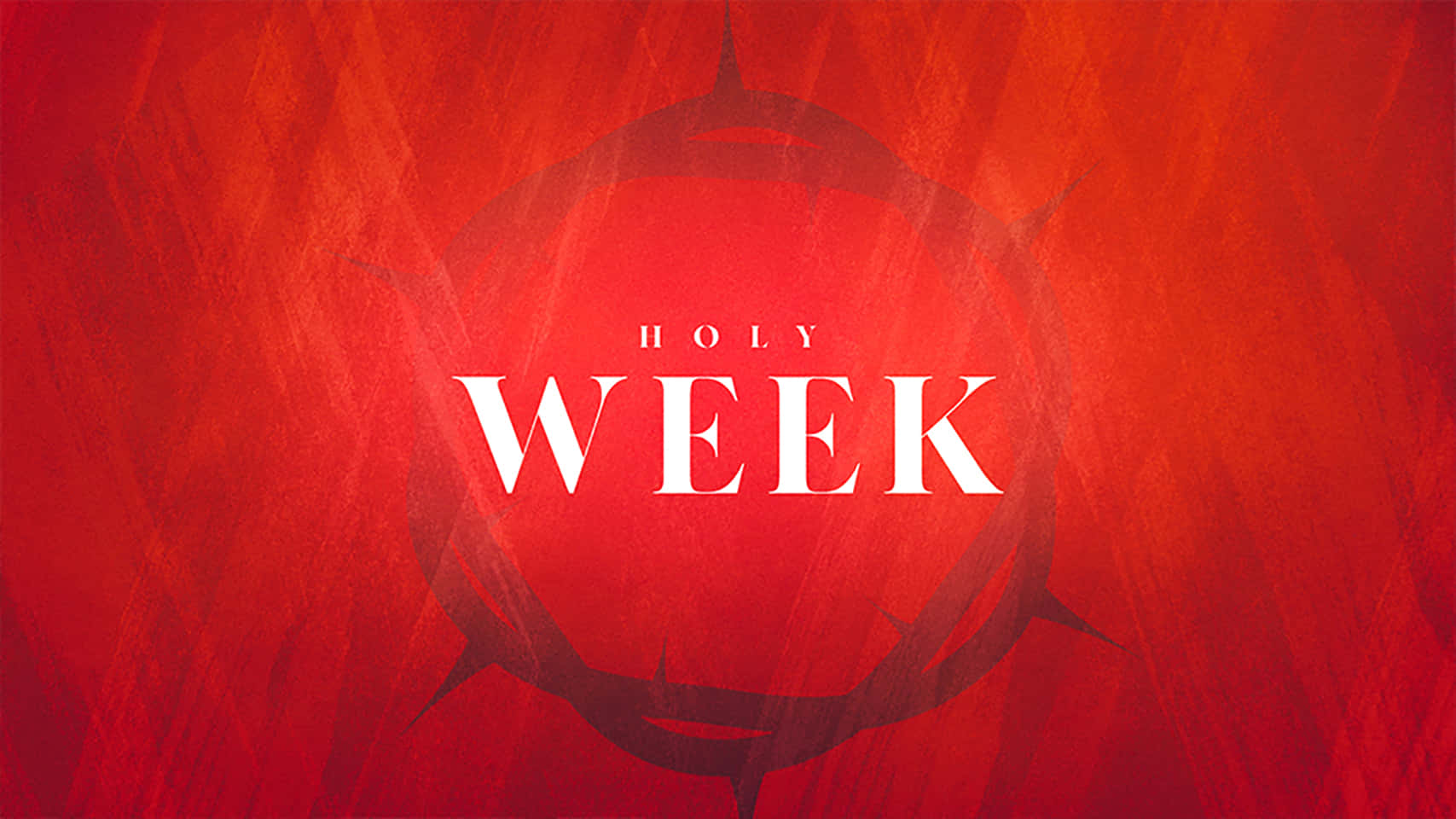 Holy Week, white text, dark crown of thorns silhouette, HD Desktop Wallpaper