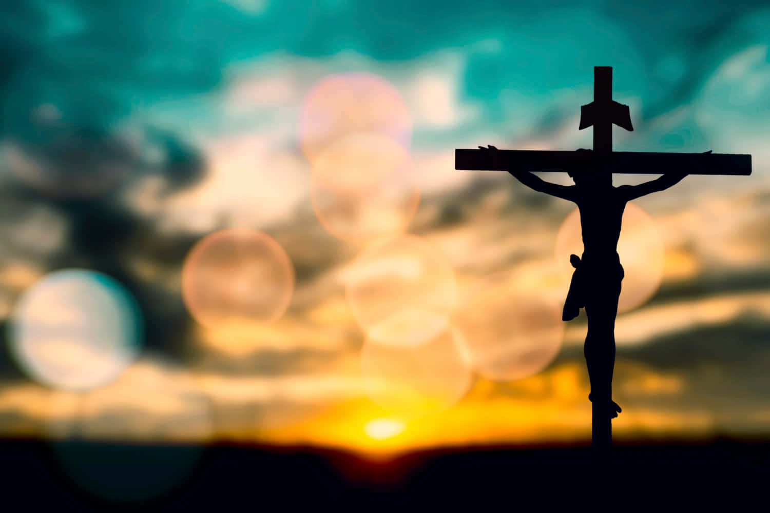 Holy Week, crucifixion, sunset sky, HD Desktop Wallpaper