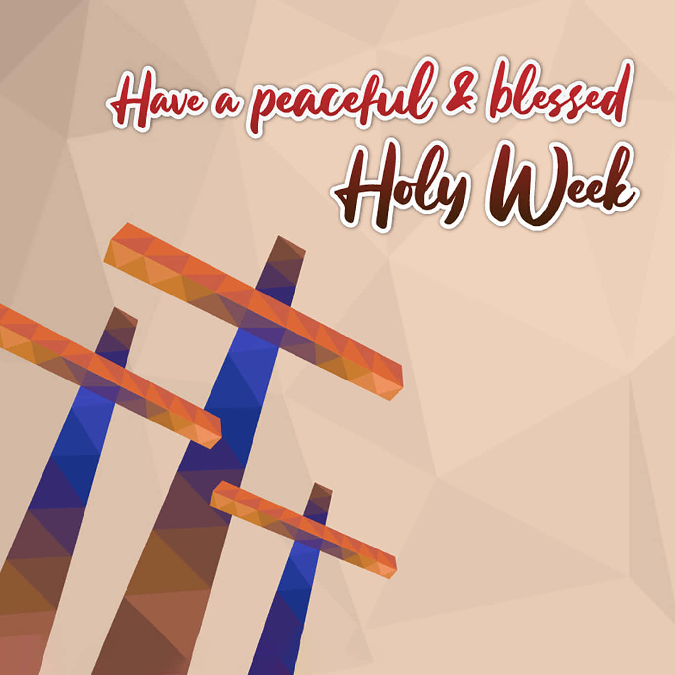 Holy Week, crosses, geometric patterns, HD Desktop Wallpaper