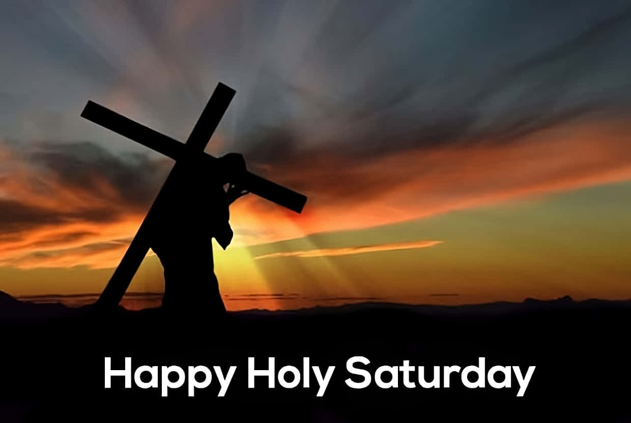 Holy Saturday, Easter Tradition, silhouette of Jesus, SD Desktop Wallpaper