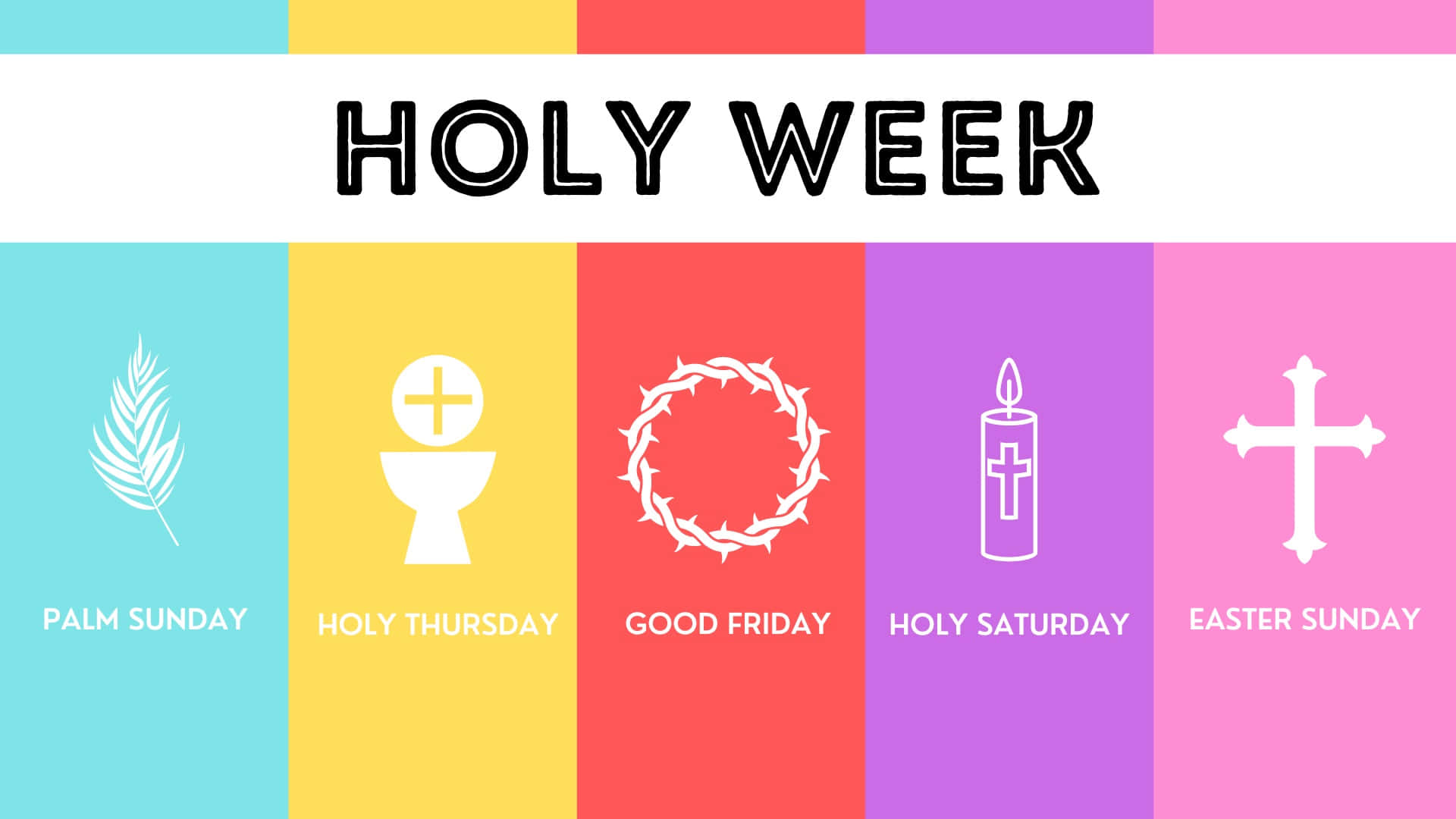 Holy Week, Celebrating the Passion of Christ, pastel backgrounds, Full HD Desktop Wallpaper