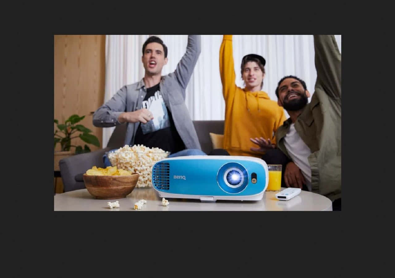 Home Entertainment, blue projector, couch, SD Desktop Wallpaper
