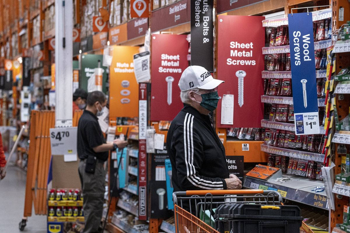 Home Depot, screw section, white cap, SD Desktop Wallpaper