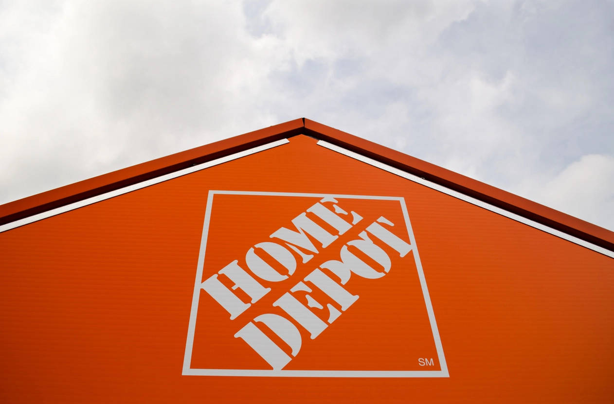 Home Depot, orange roof, white logo, SD Desktop Wallpaper