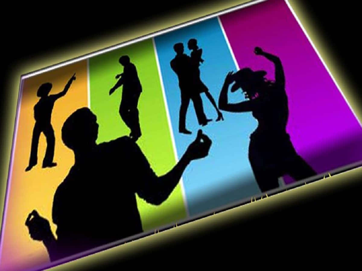 home entertainment, cinema experience, vibrant rainbow stripes, SD Desktop Wallpaper