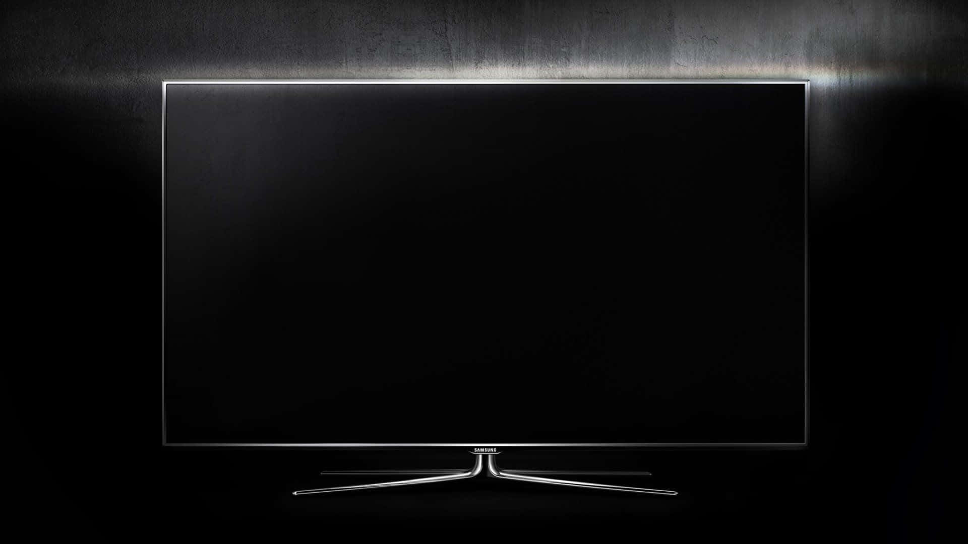 television set, black screen, silver stand, Full HD Desktop Wallpaper