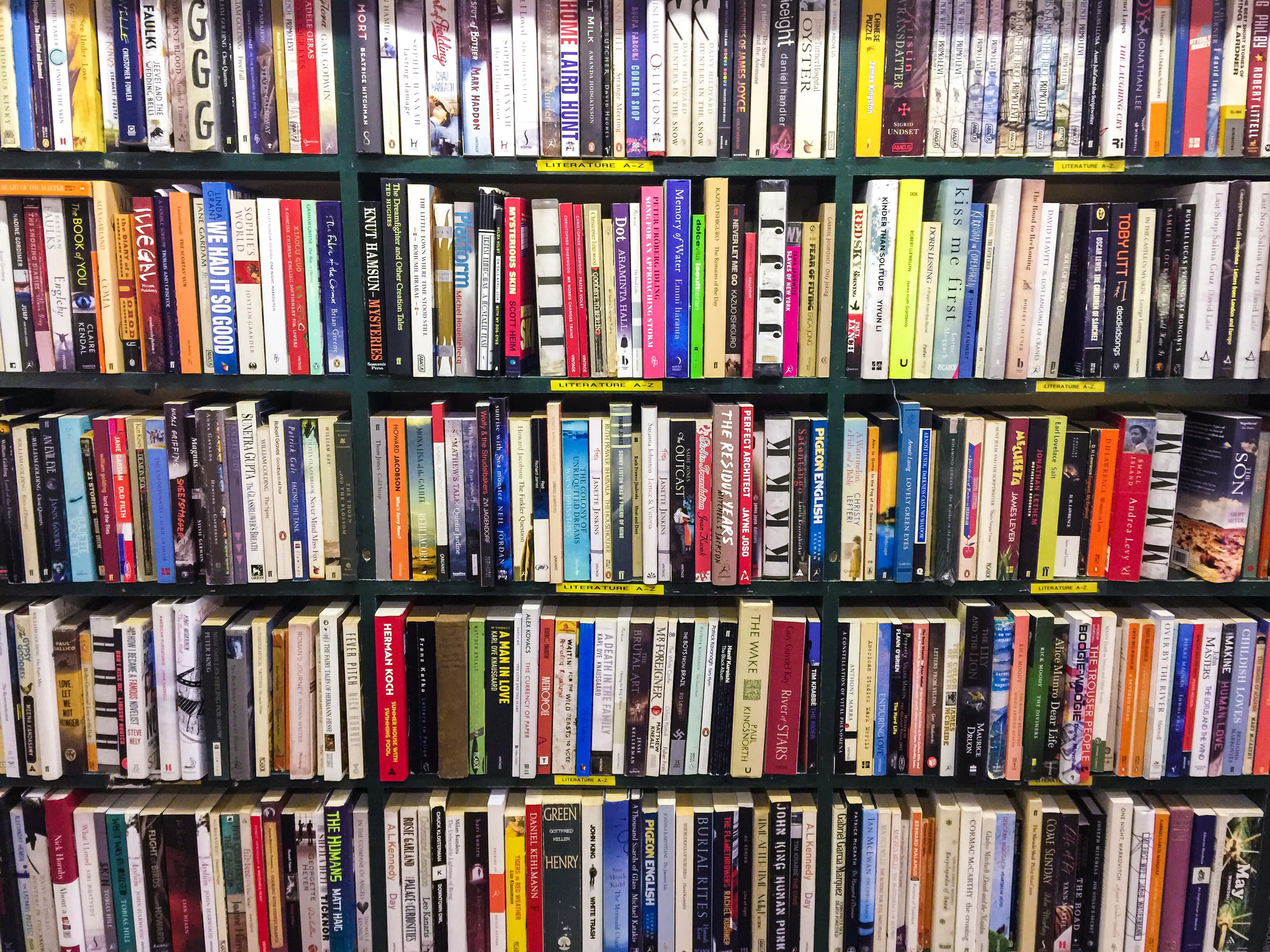 Home Library, bookshelf, books, 2K Desktop Wallpaper