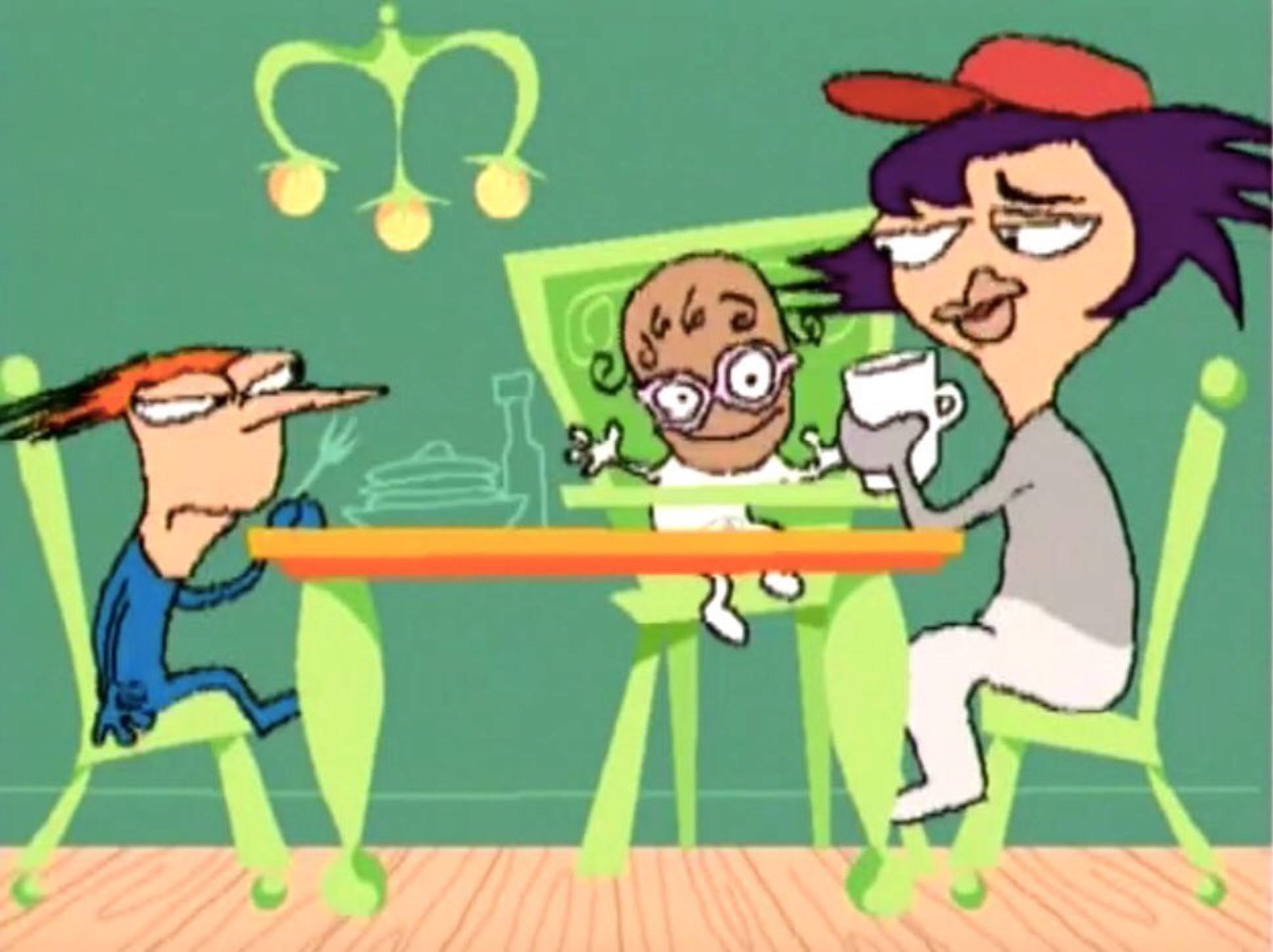 Home Movies, family misunderstanding, green table, Full HD Desktop Wallpaper