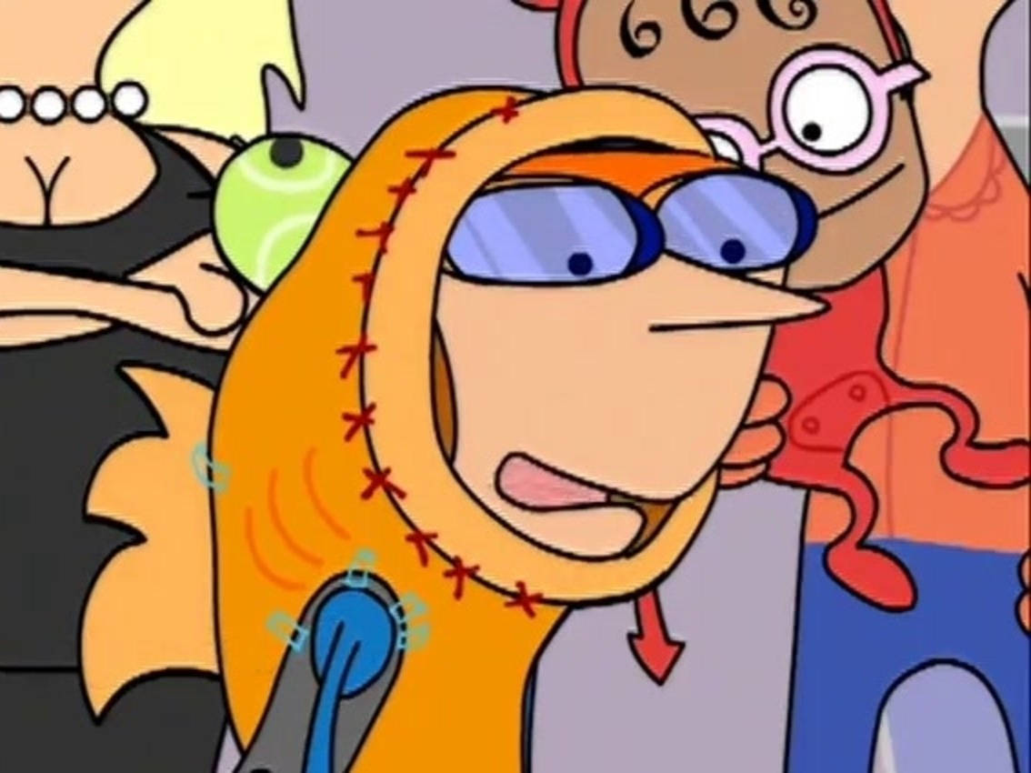 Home Movies, orange stitched hood, blue sunglasses, SD Desktop Wallpaper