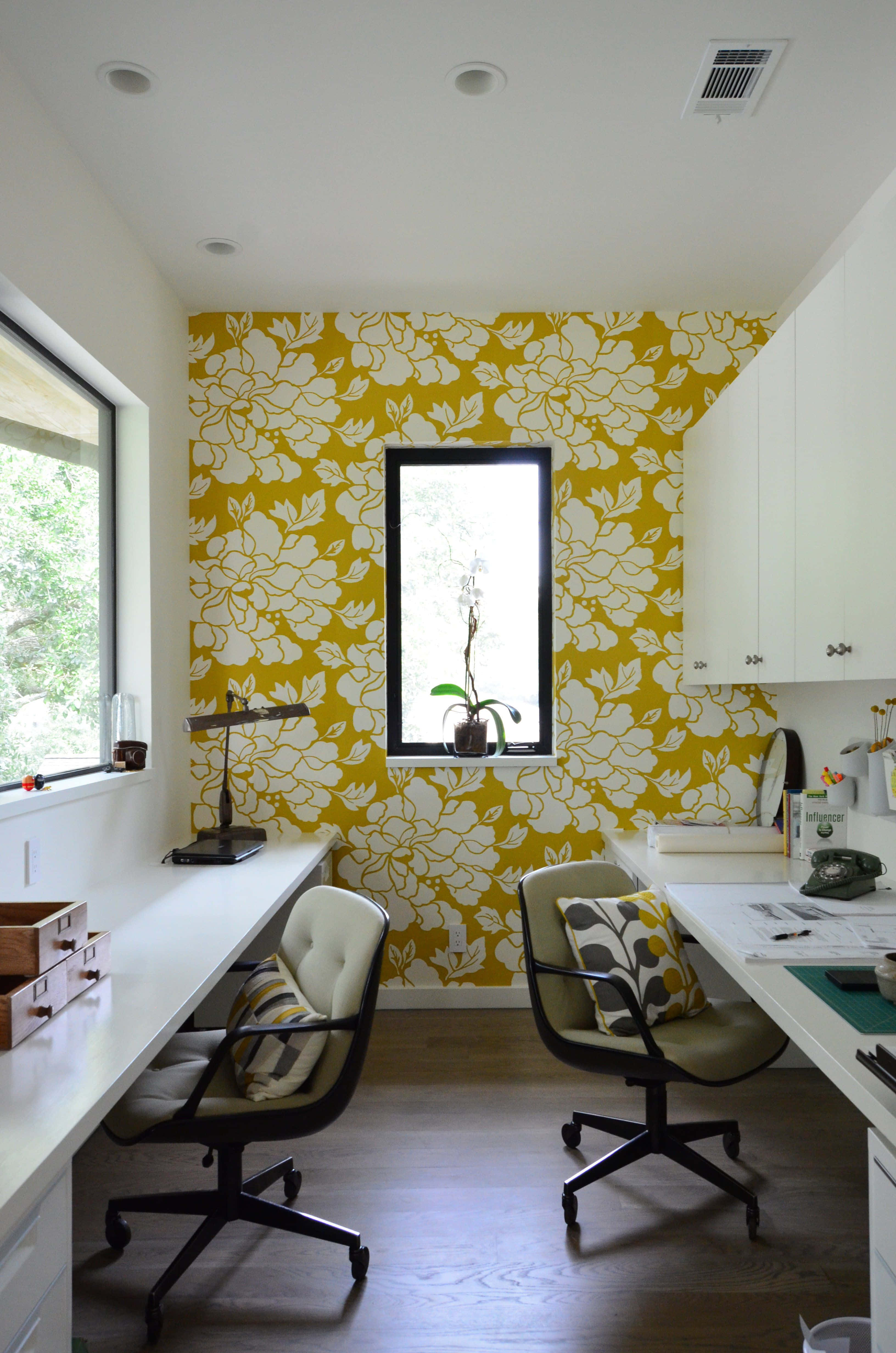 yellow, white, floral wallpaper, 4K Phone Wallpaper