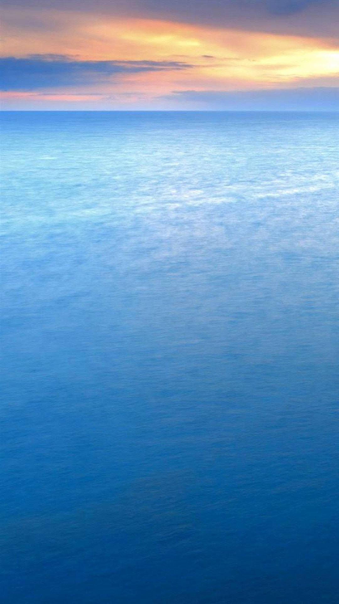 Blue Ocean Home Screen, ocean, horizon, Full HD Phone Wallpaper
