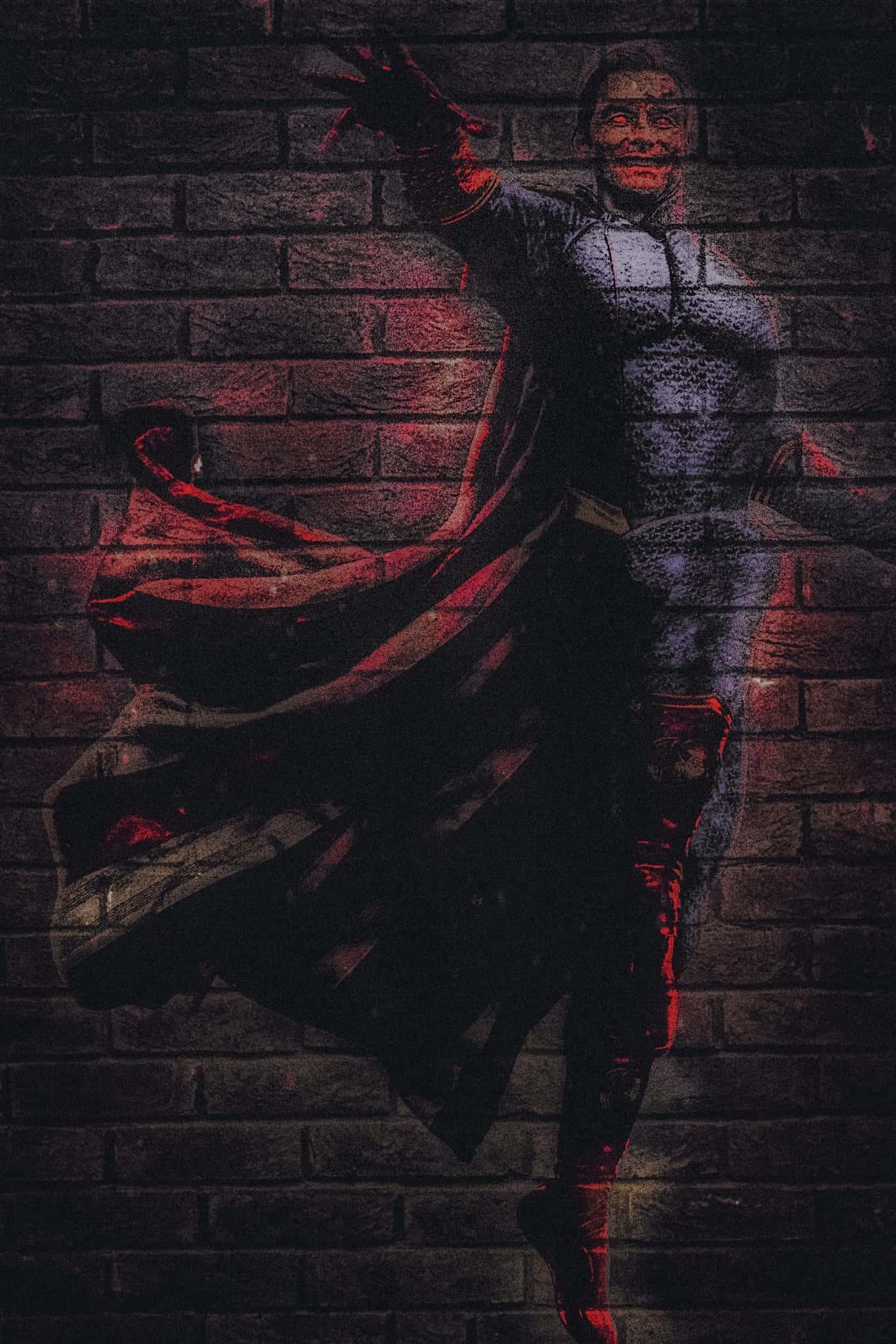 Homelander, superhero mural, brick wall, Full HD Phone Wallpaper