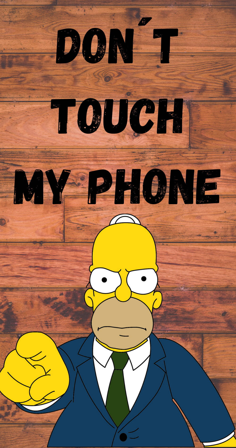 Homer Simpson, suit, wooden wall, HD Phone Wallpaper