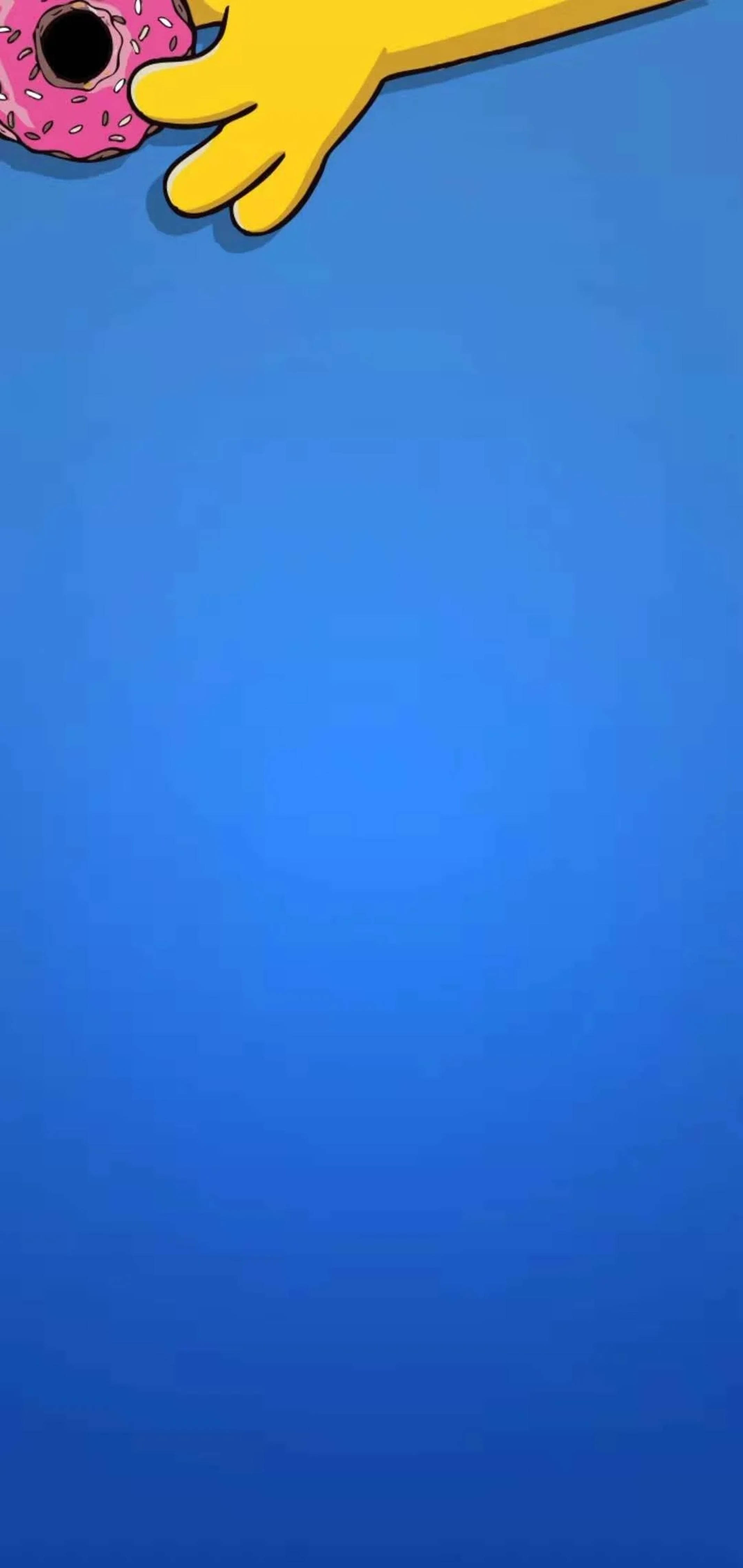 Simpson, donut, pink frosted donut, 4K Phone Wallpaper