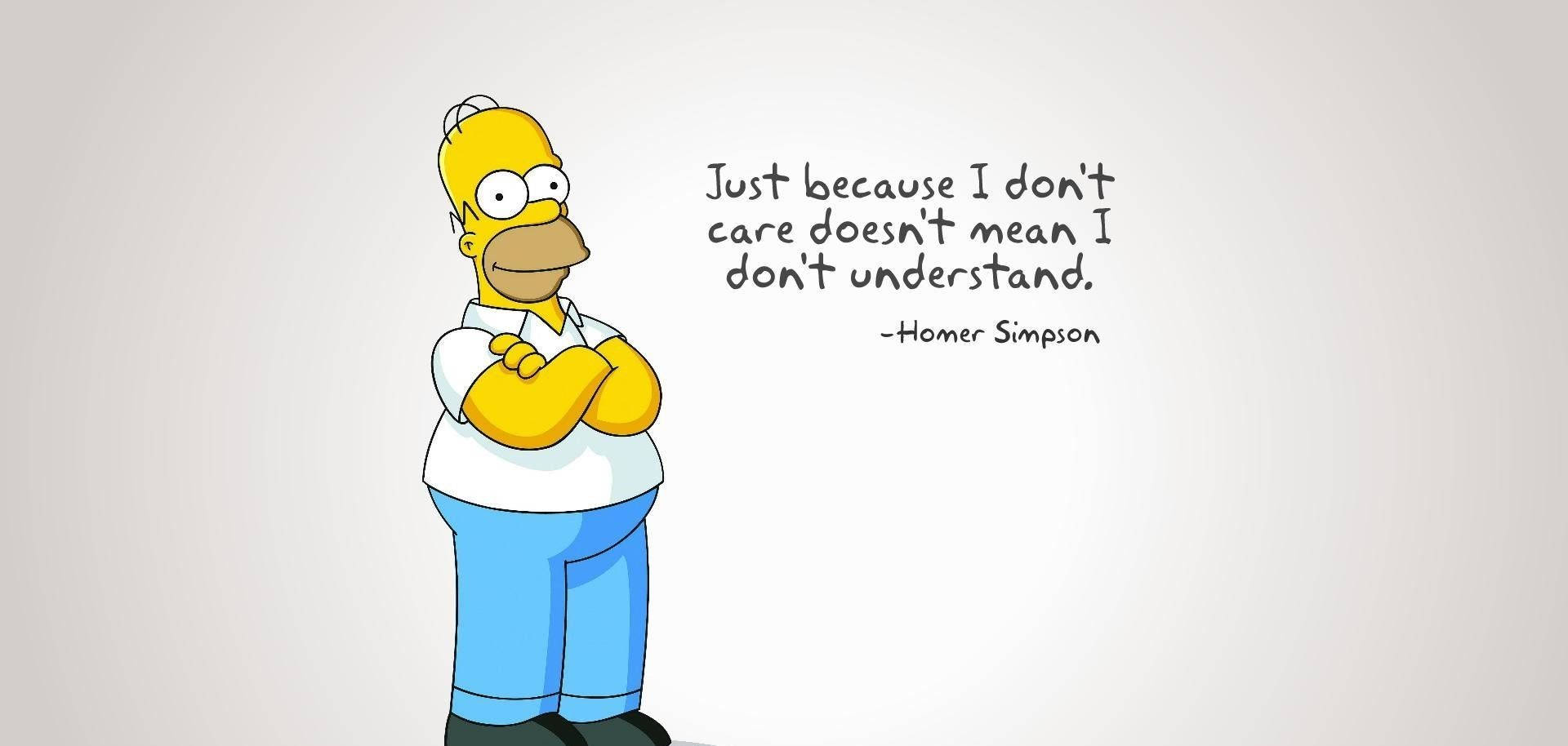 Homer Simpson, iconic quote, arms crossed, Full HD Desktop Wallpaper