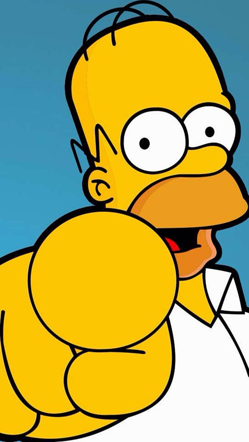 Homer Simpson, wide eyes, open mouth, HD Phone Wallpaper