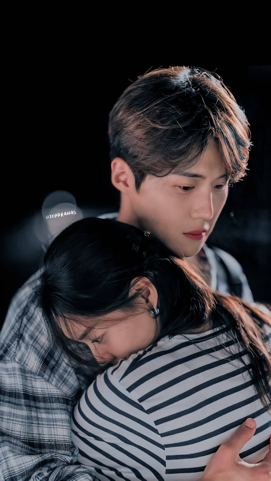 Hometown Cha Cha Cha, hug scene, man and woman, Full HD Phone Wallpaper