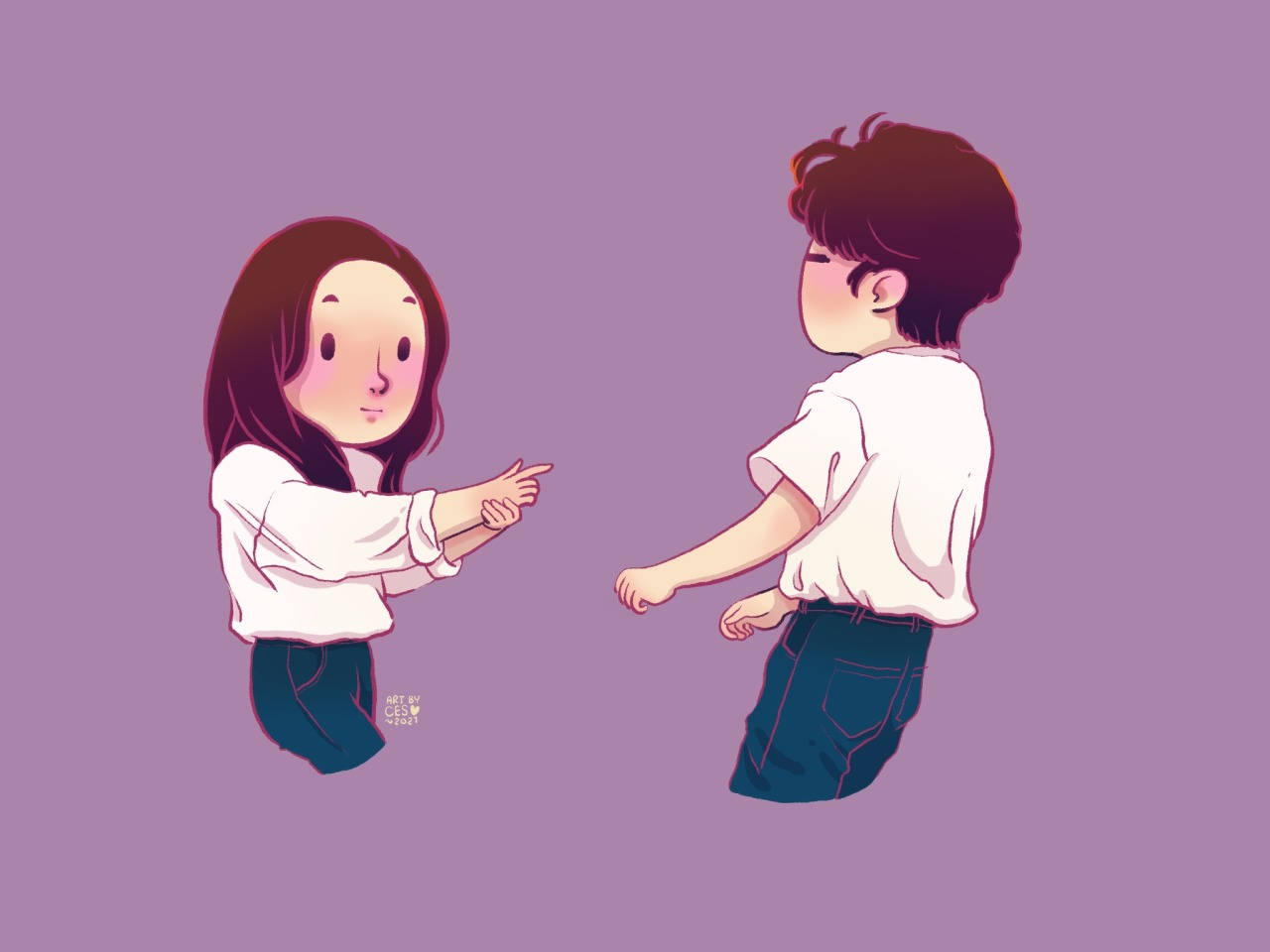 Hometown Cha Cha Cha, anime-style teens, white shirts, HD Desktop Wallpaper
