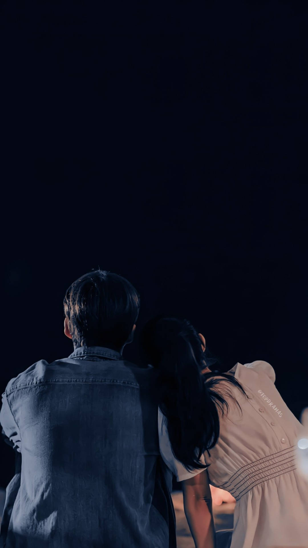 Hometown Cha Cha Cha, couple, dark night sky, Full HD Phone Wallpaper