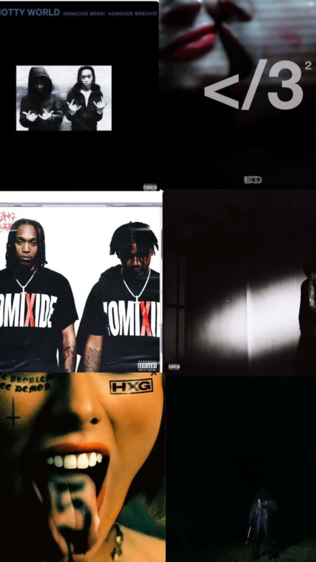 Homixide Gang, album covers, dark themes, Full HD Phone Wallpaper