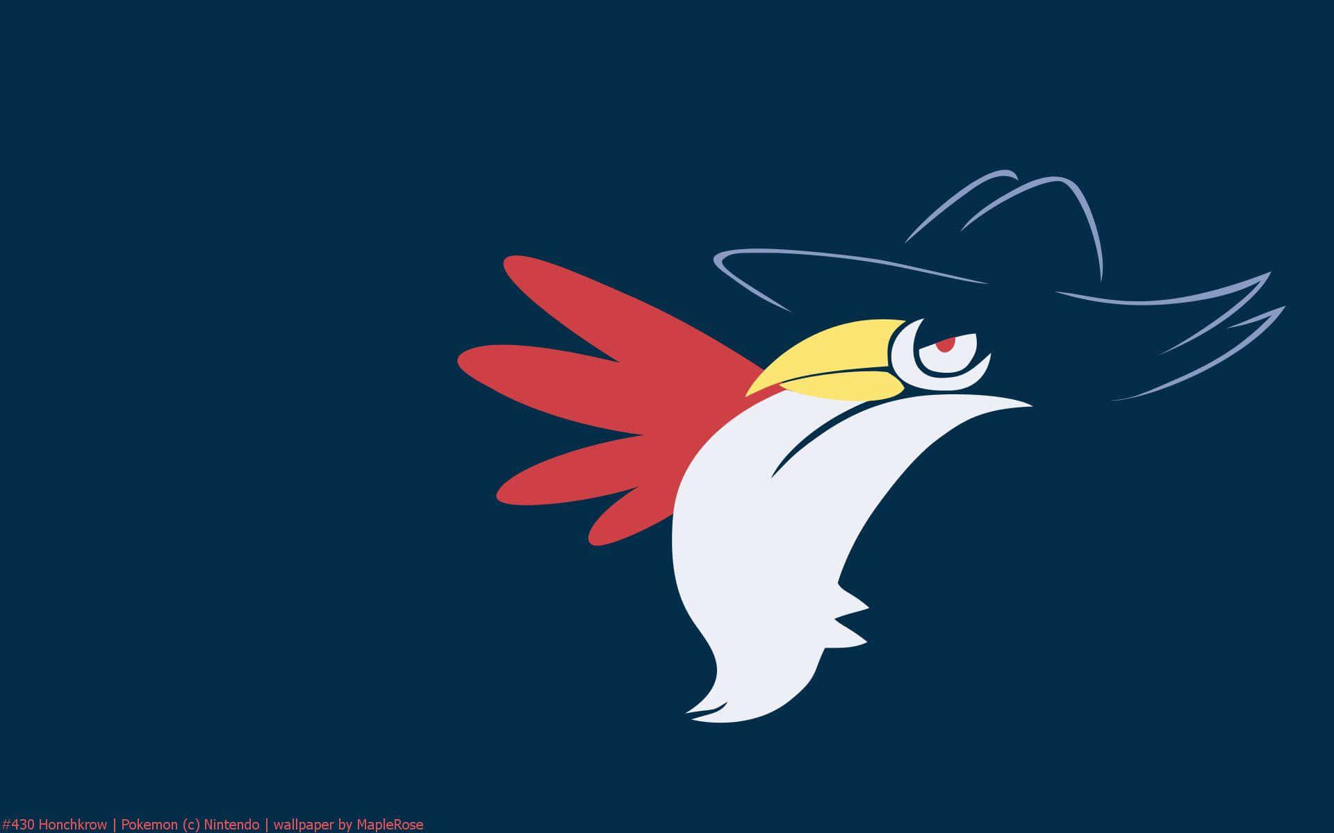 Honchkrow, navy blue, minimalist, Full HD Desktop Wallpaper