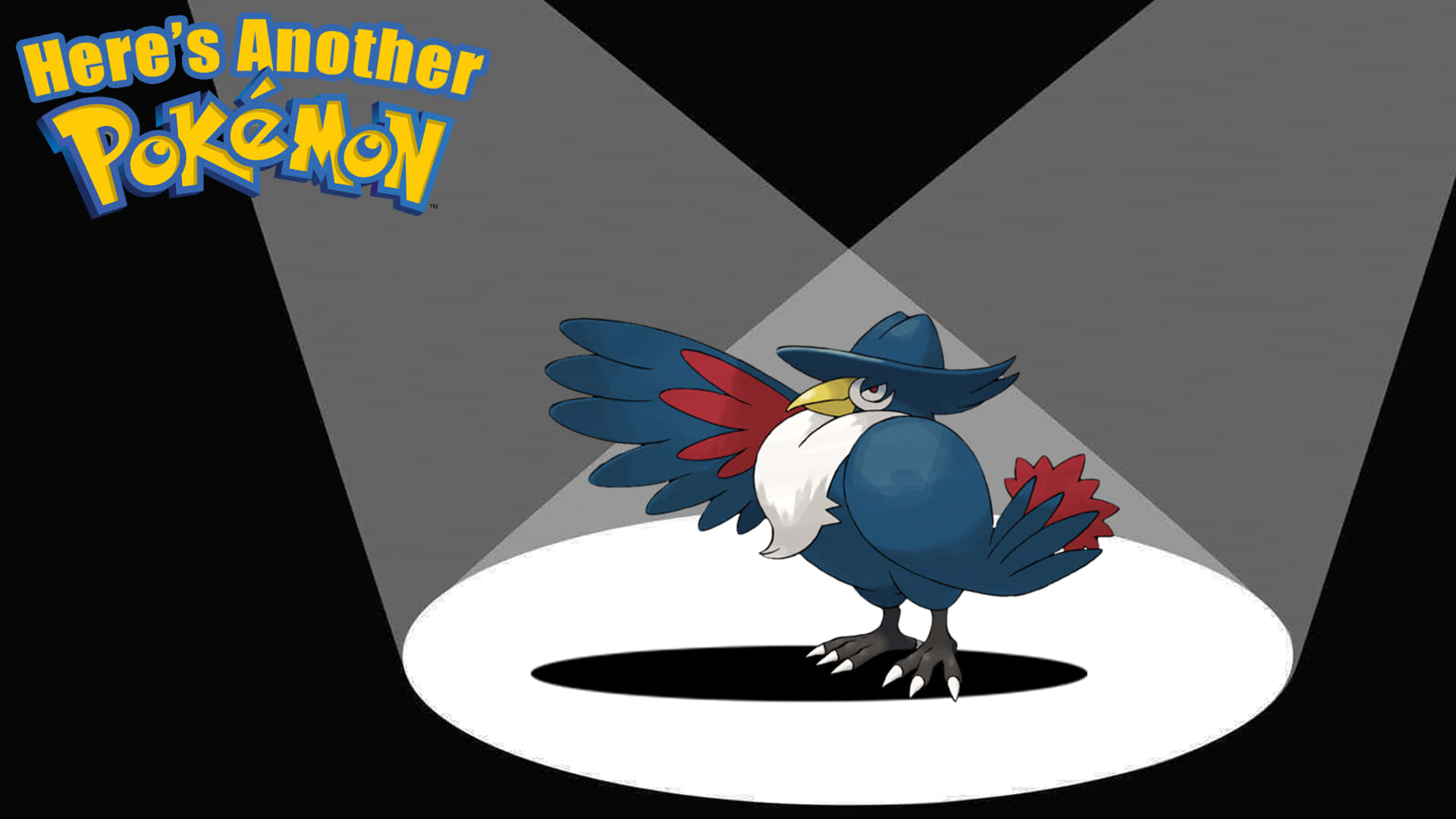 Honchkrow, spotlight, hat, Full HD Desktop Wallpaper