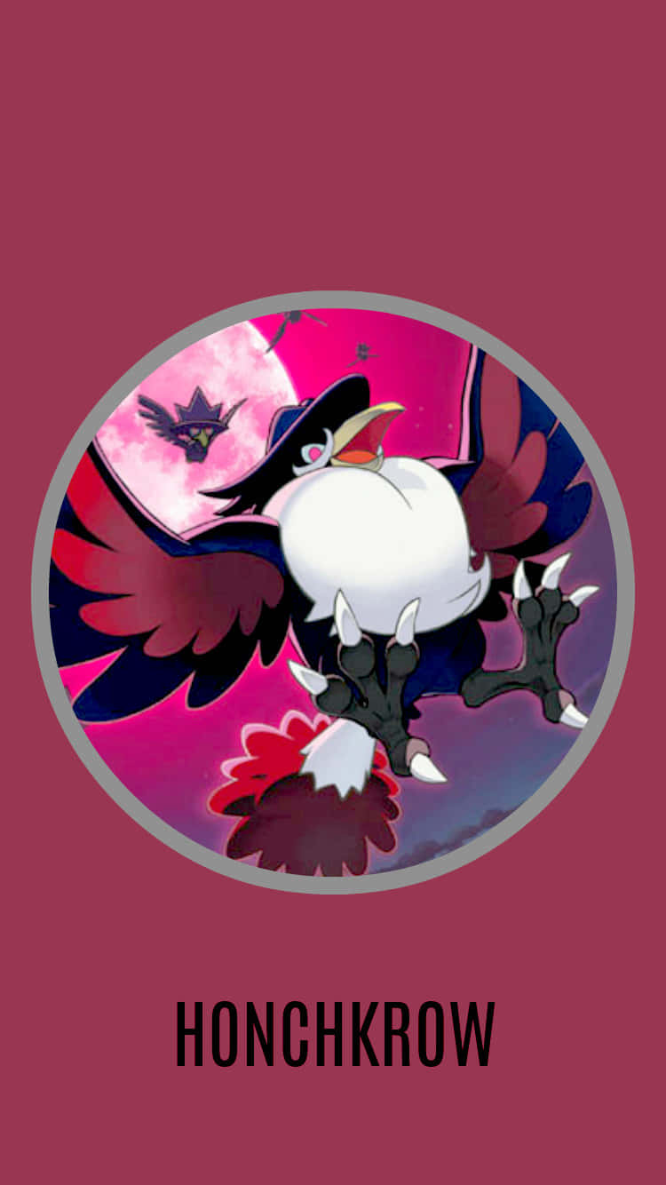 Honchkrow, black wings, white belly, HD Phone Wallpaper