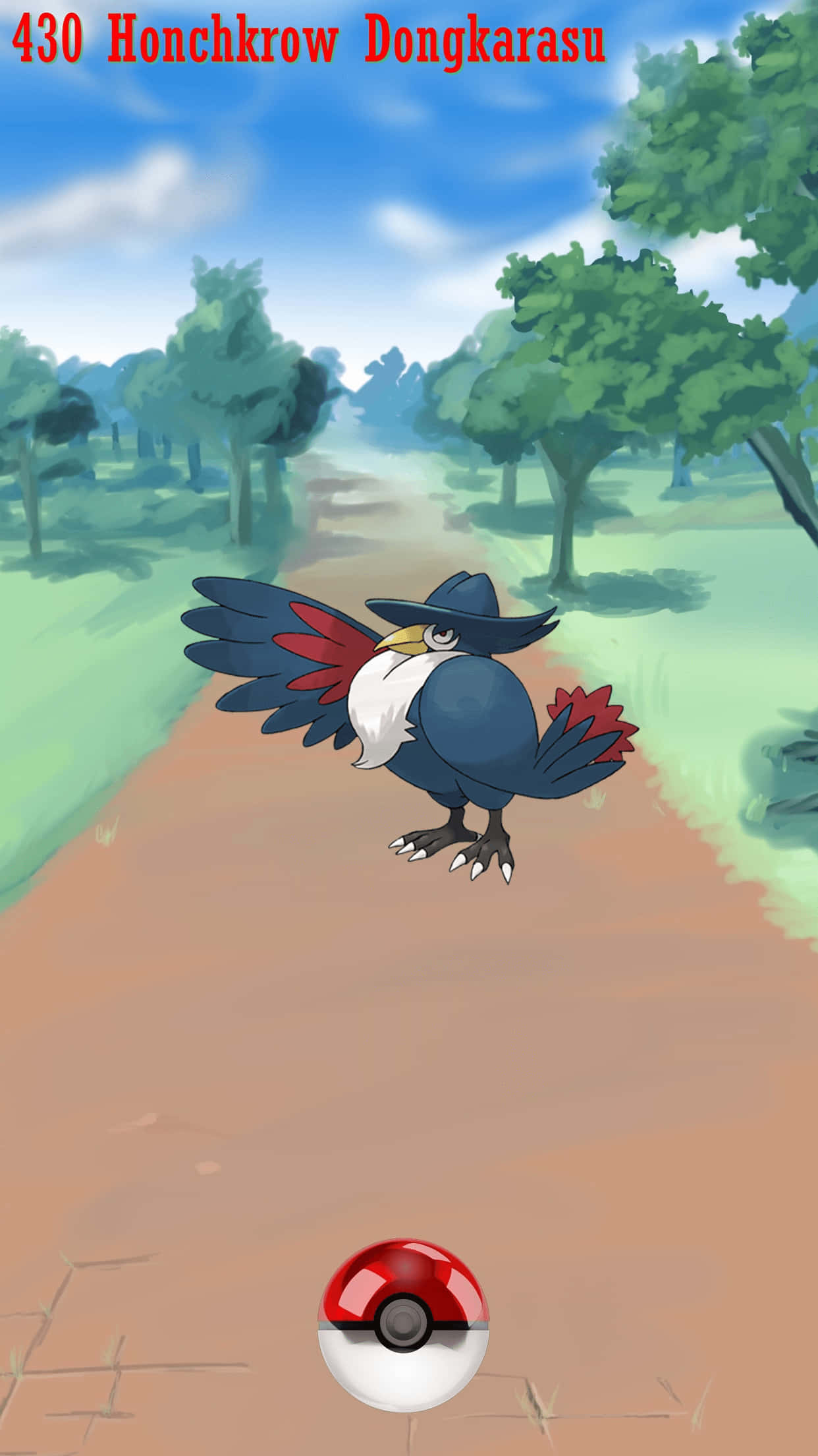 Honchkrow, wide-brimmed hat, dirt path, Full HD Phone Wallpaper