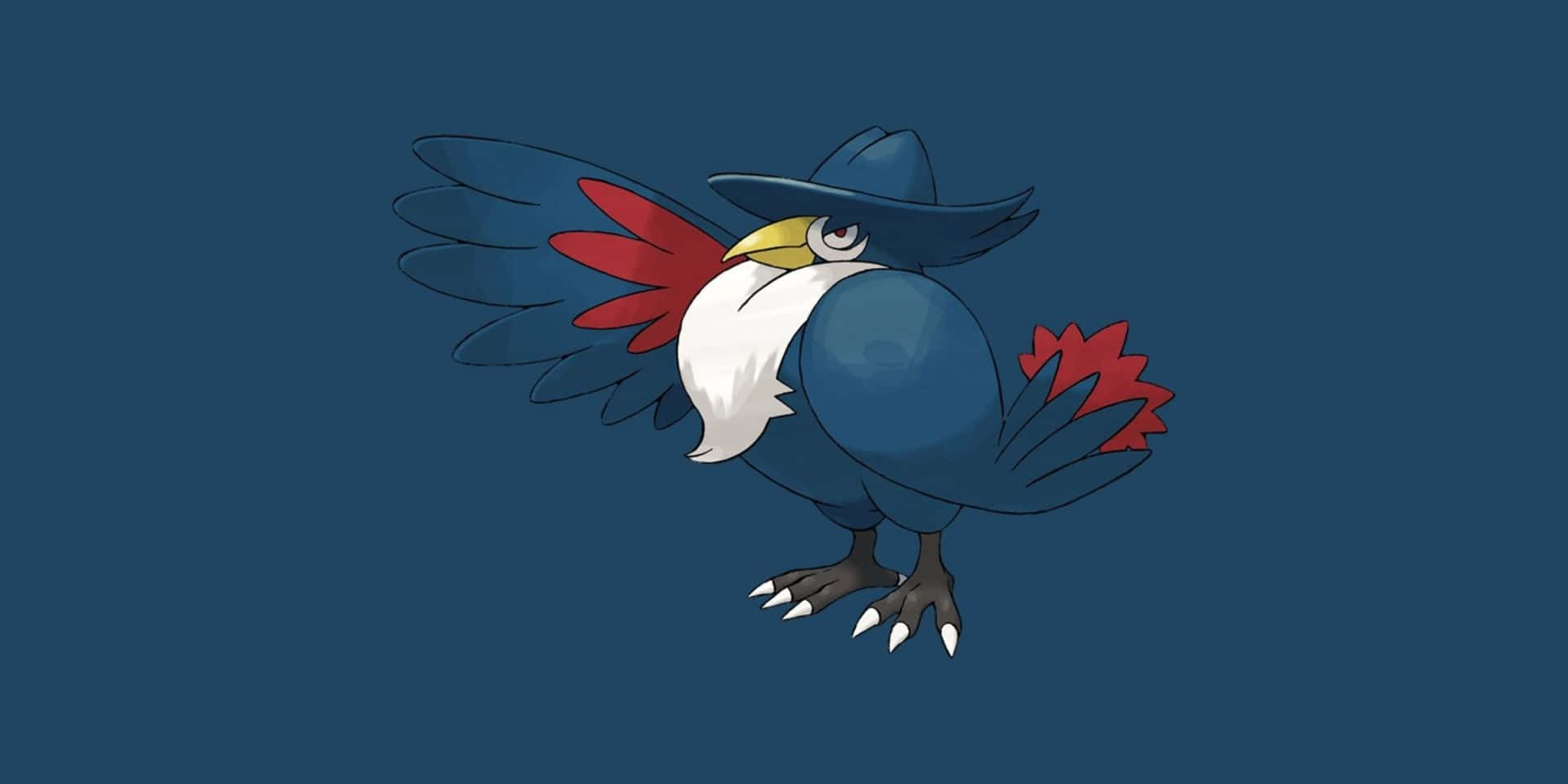 Honchkrow, navy blue, blue feathers, Full HD Desktop Wallpaper