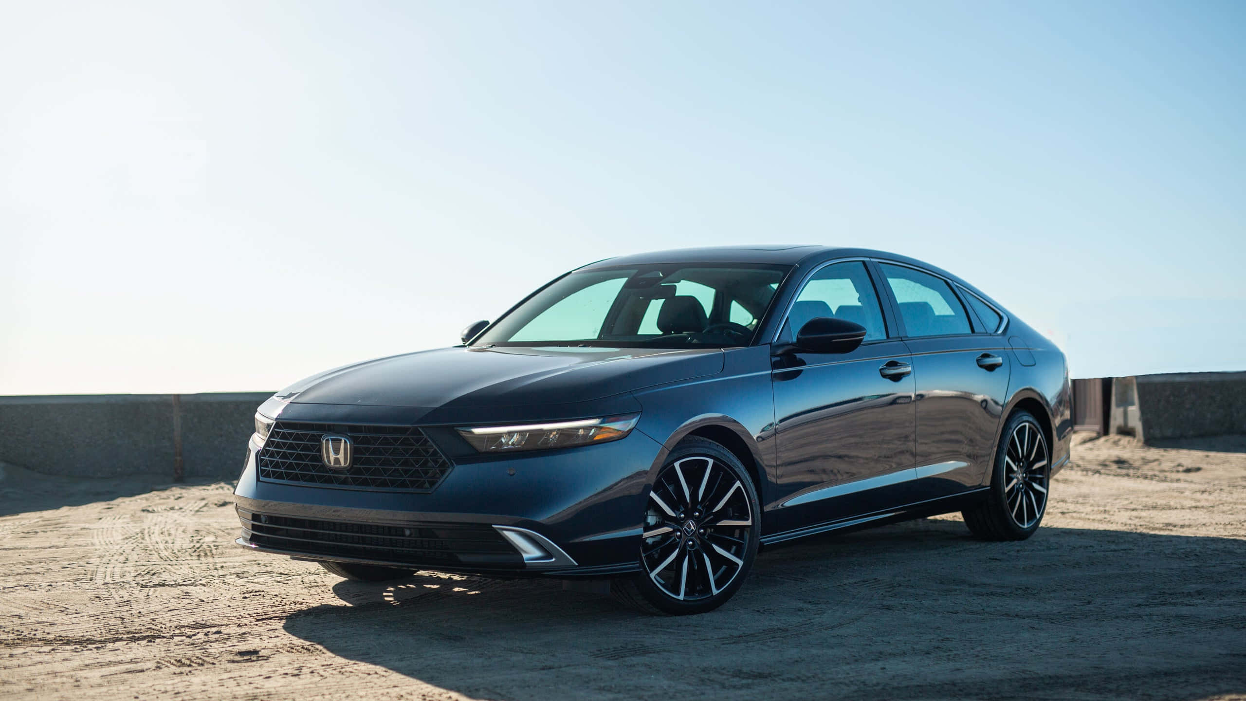 2021 Honda Accord, dark blue, sleek, 2K Desktop Wallpaper