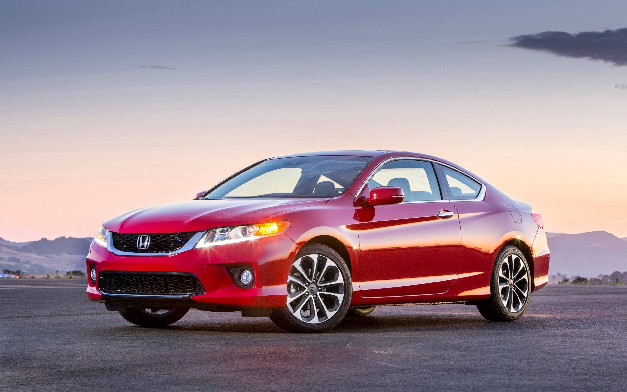 Honda Accord, red, glossy, 2K Desktop Wallpaper
