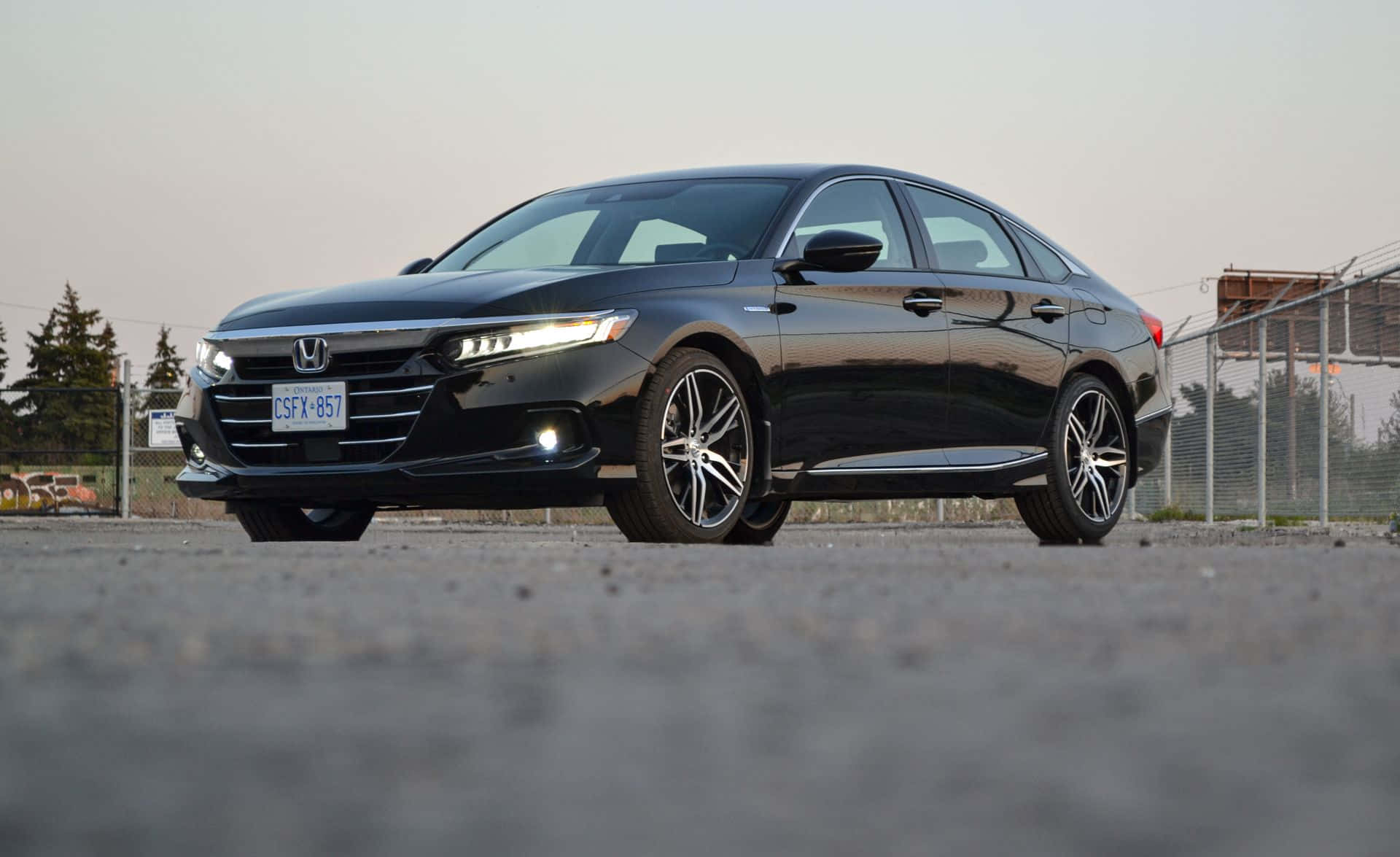 Honda Accord, black, sedan, Full HD Desktop Wallpaper
