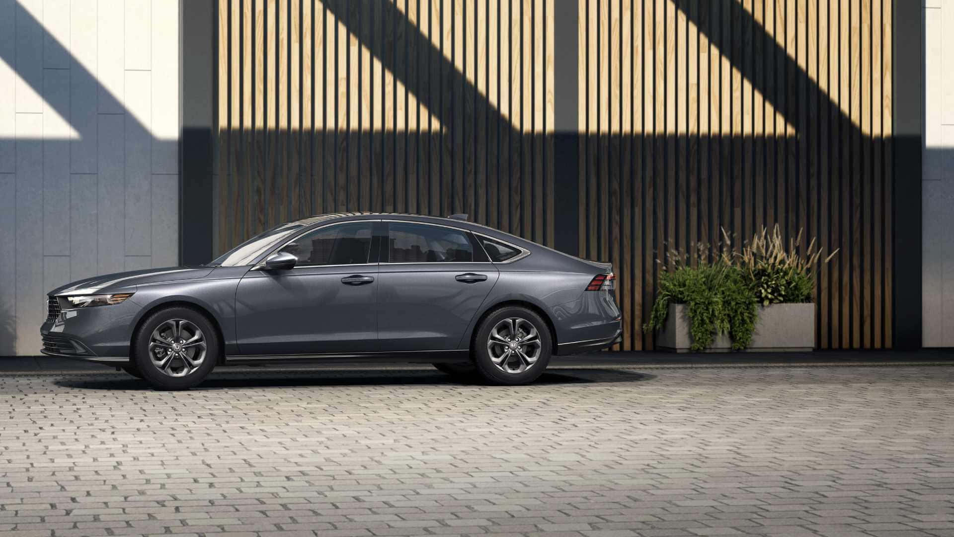 Honda Accord, gray sedan, cobblestone surface, Full HD Desktop Wallpaper