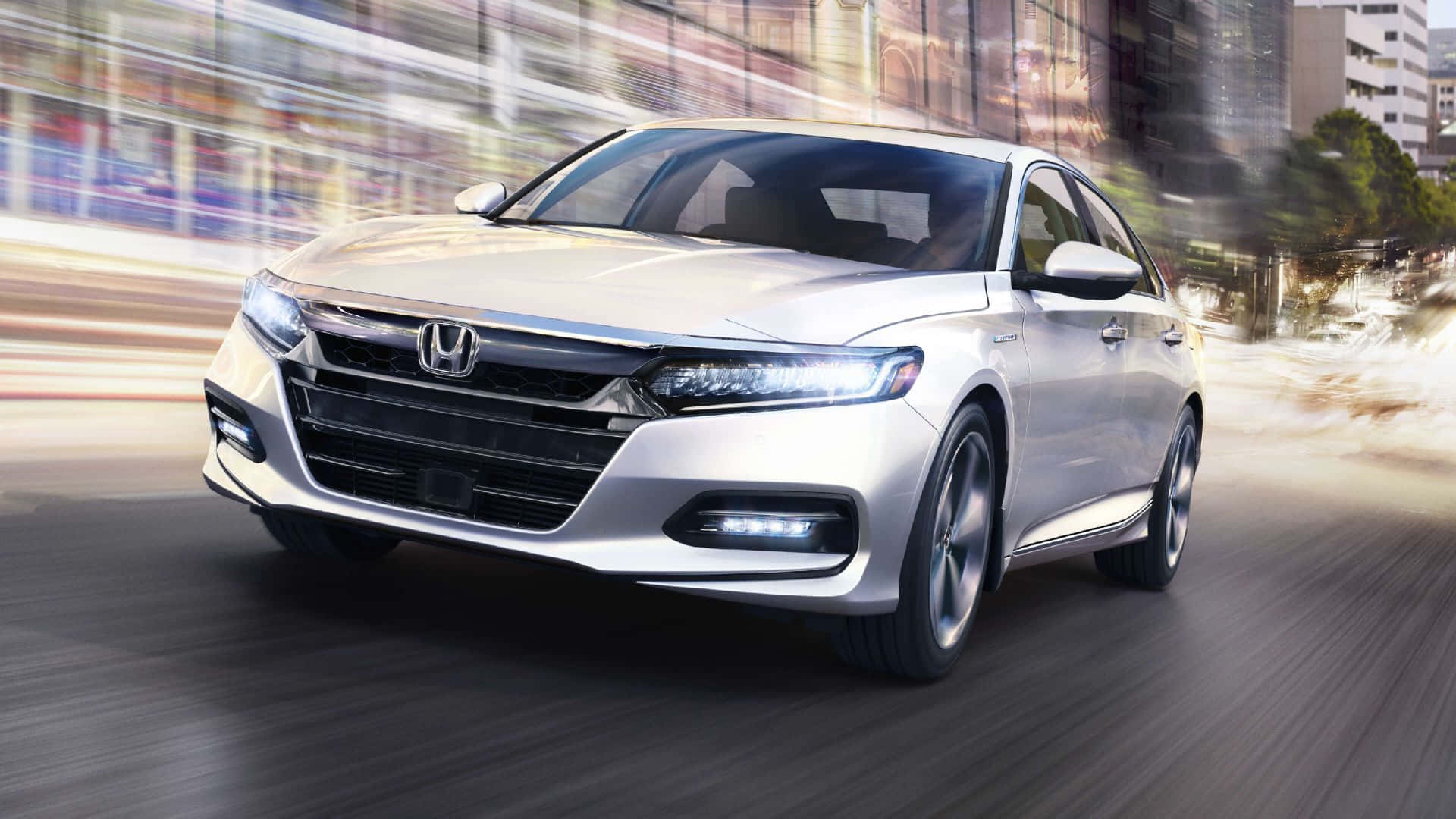Honda Accord, silver, urban street, Full HD Desktop Wallpaper